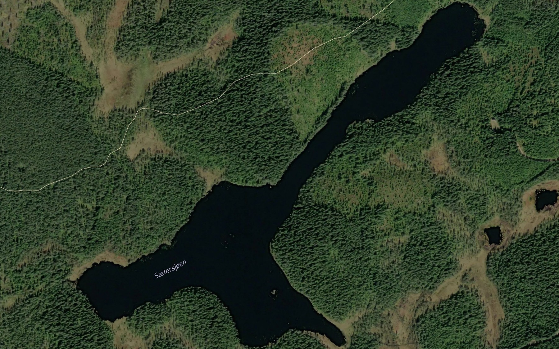 Satellite map of the Saetersjoen