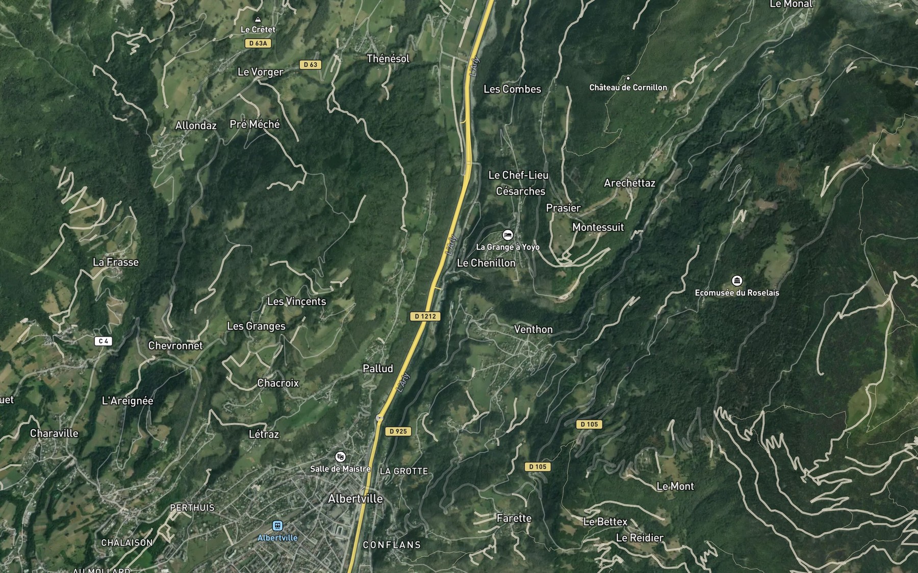 Satellite map of the Doron