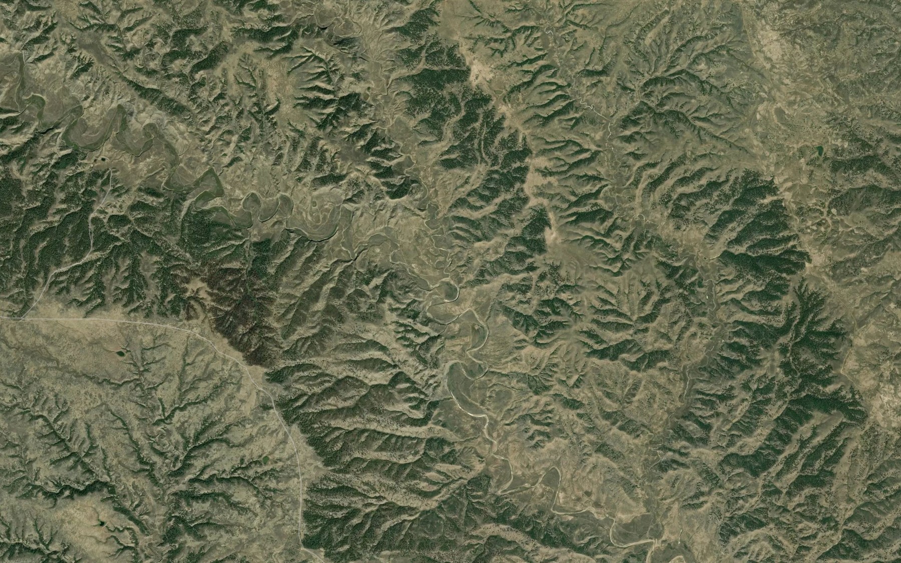 Satellite map of the Spring Creek