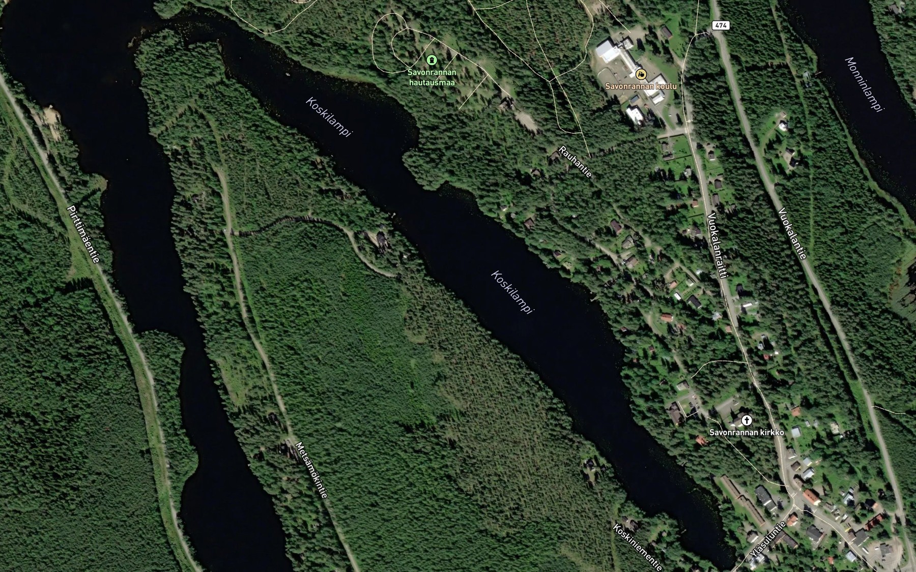 Satellite map of the Koskilampi