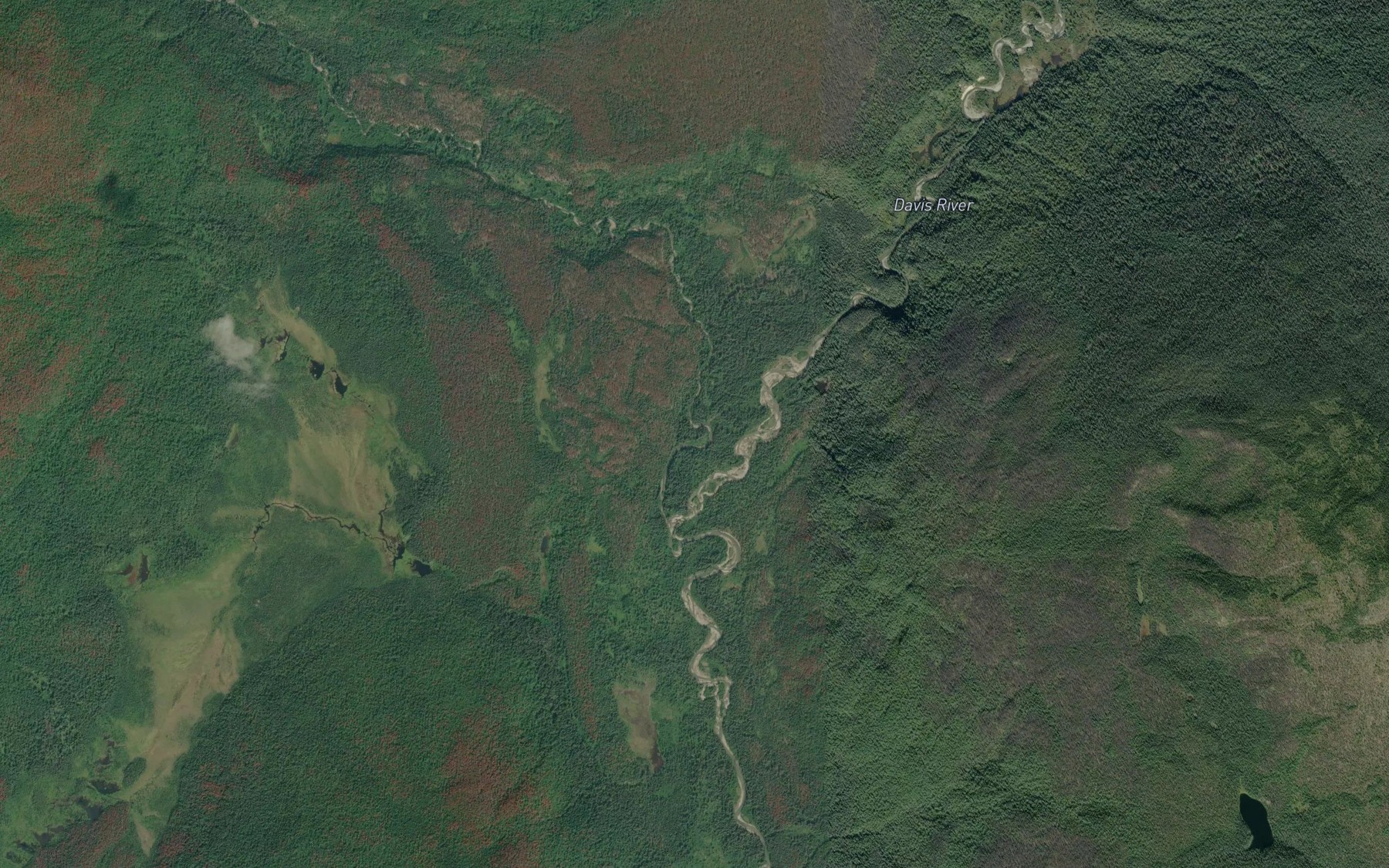 Satellite map of the Grahame Creek