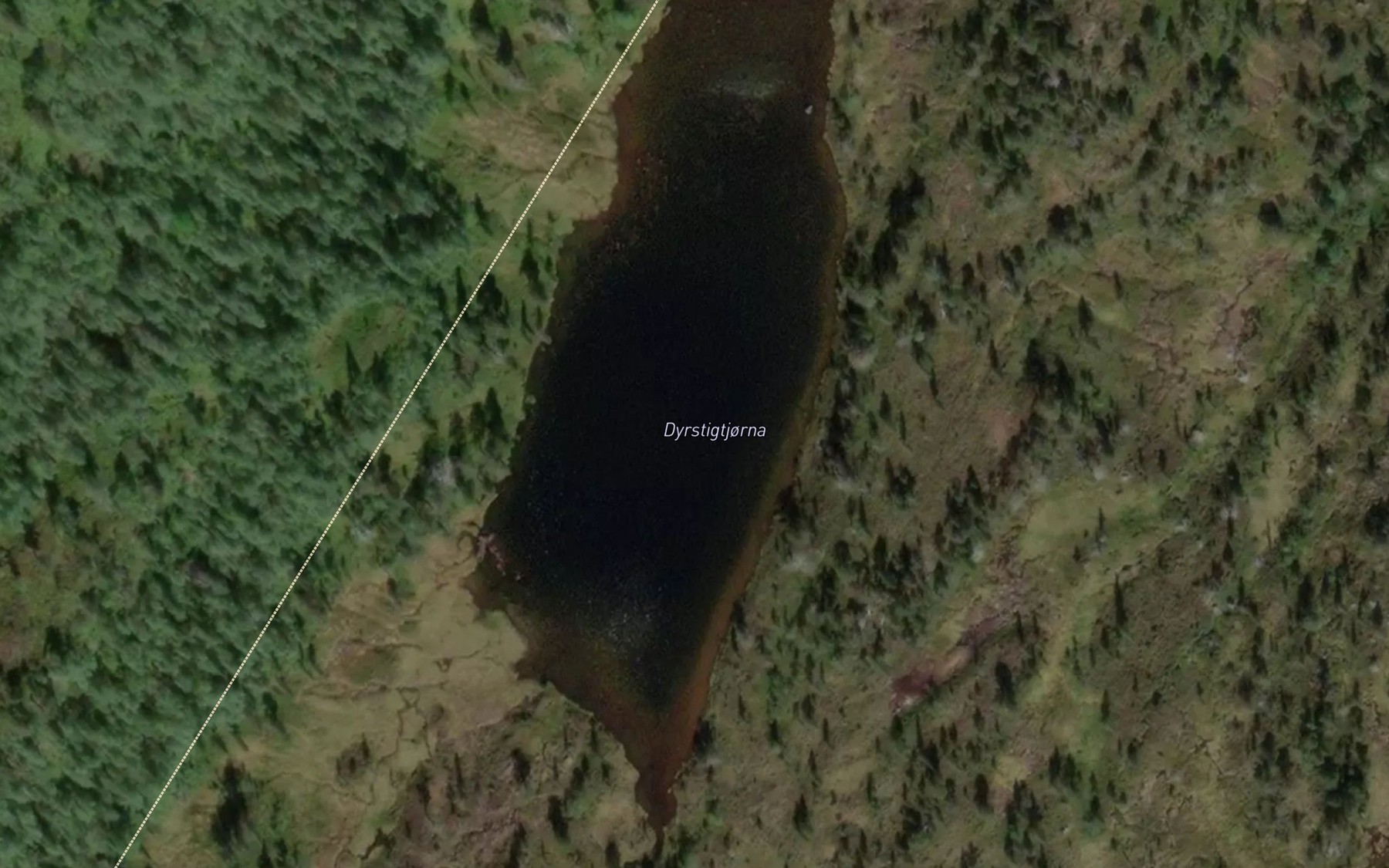 Satellite map of the Dyrstigtjorna