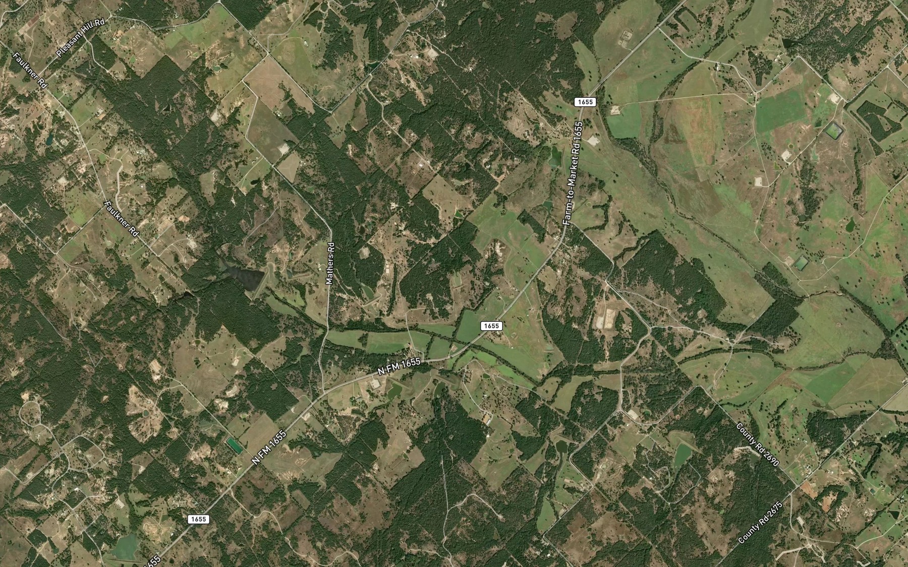 Satellite map of the Soil Conservation Service Sediment Control Structure 11-7 Reservoir