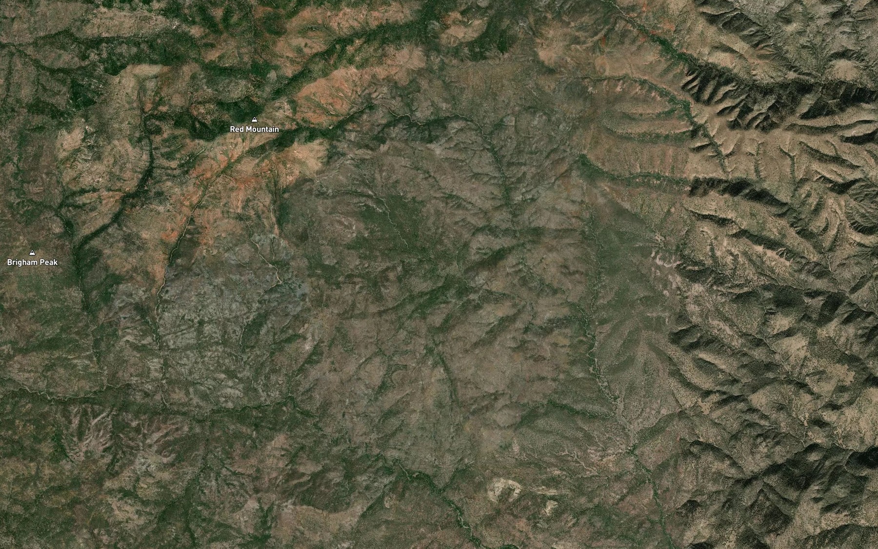 Satellite map of the Barrel Spring