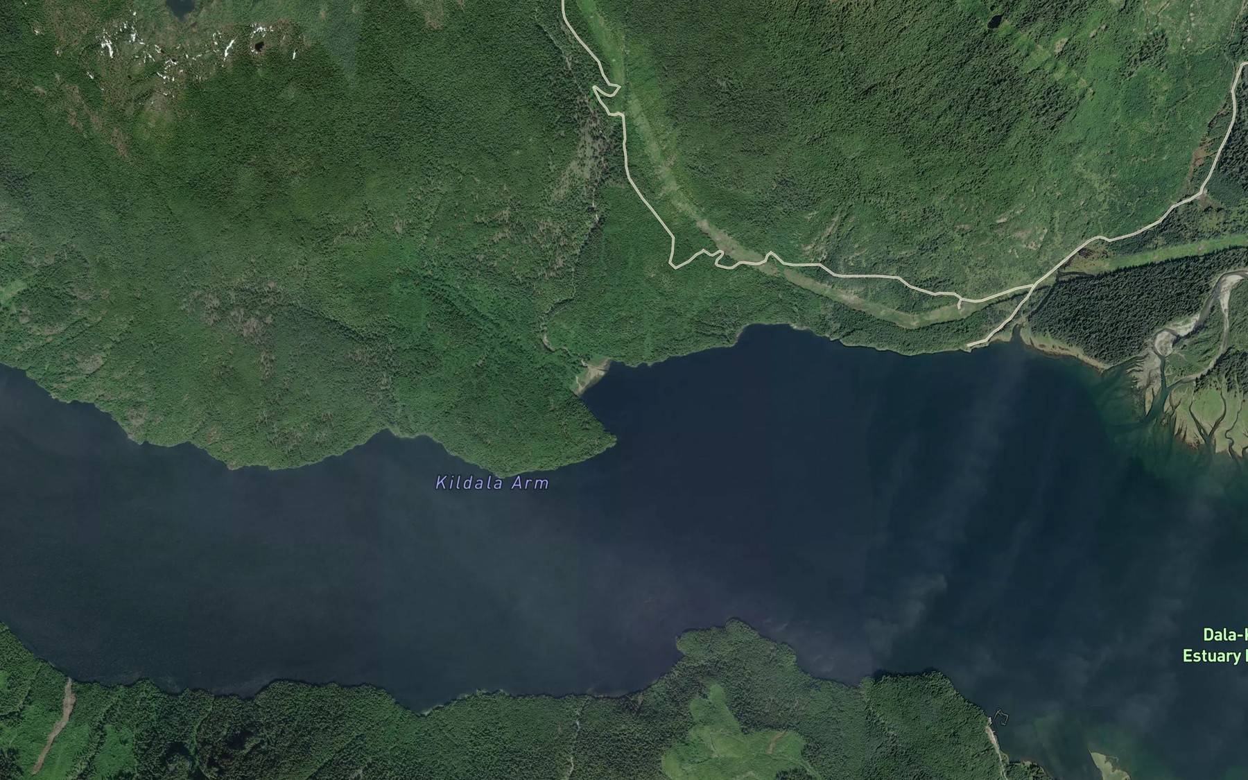 Satellite map of the Atkins Bay