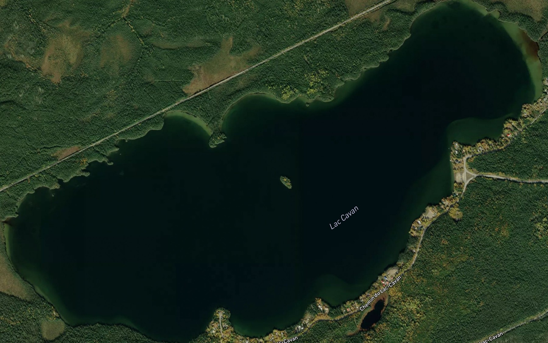 Satellite map of the Lac Cavan