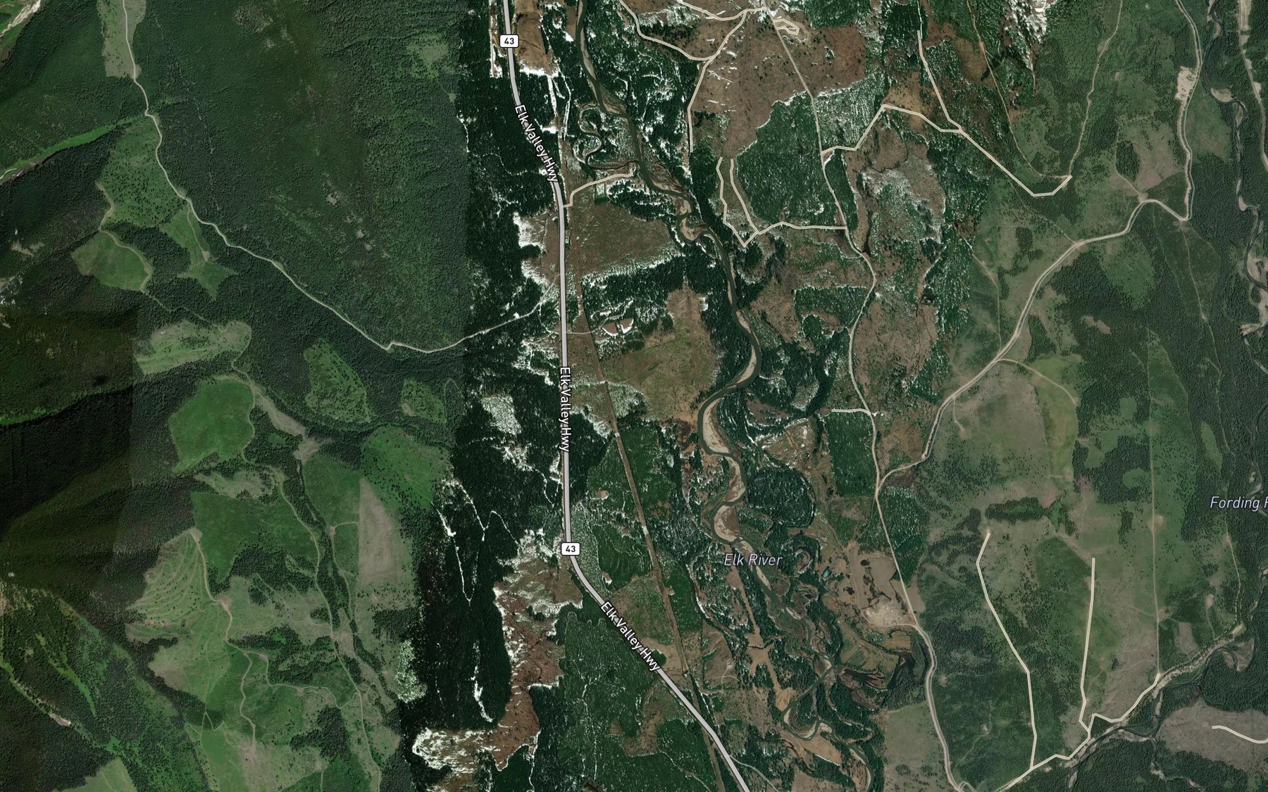 Satellite map of the Weigert Creek