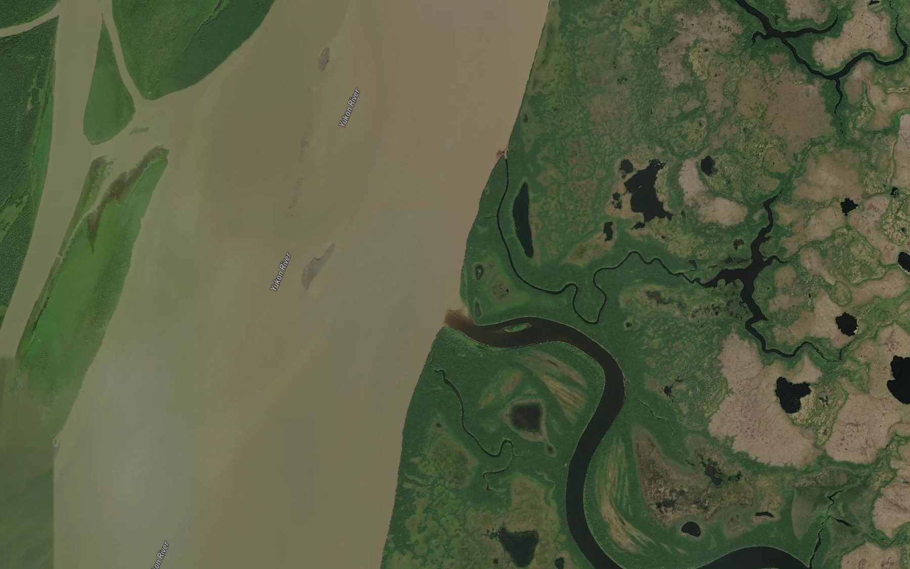 Satellite map of the Anuk River