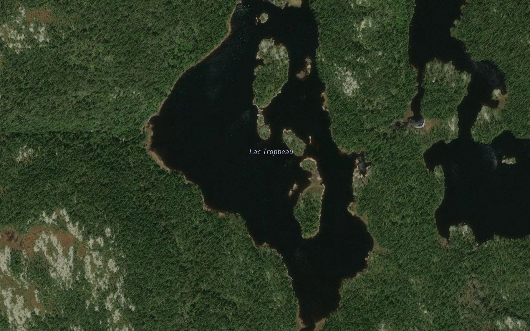 Satellite map of the Lac Tropbeau