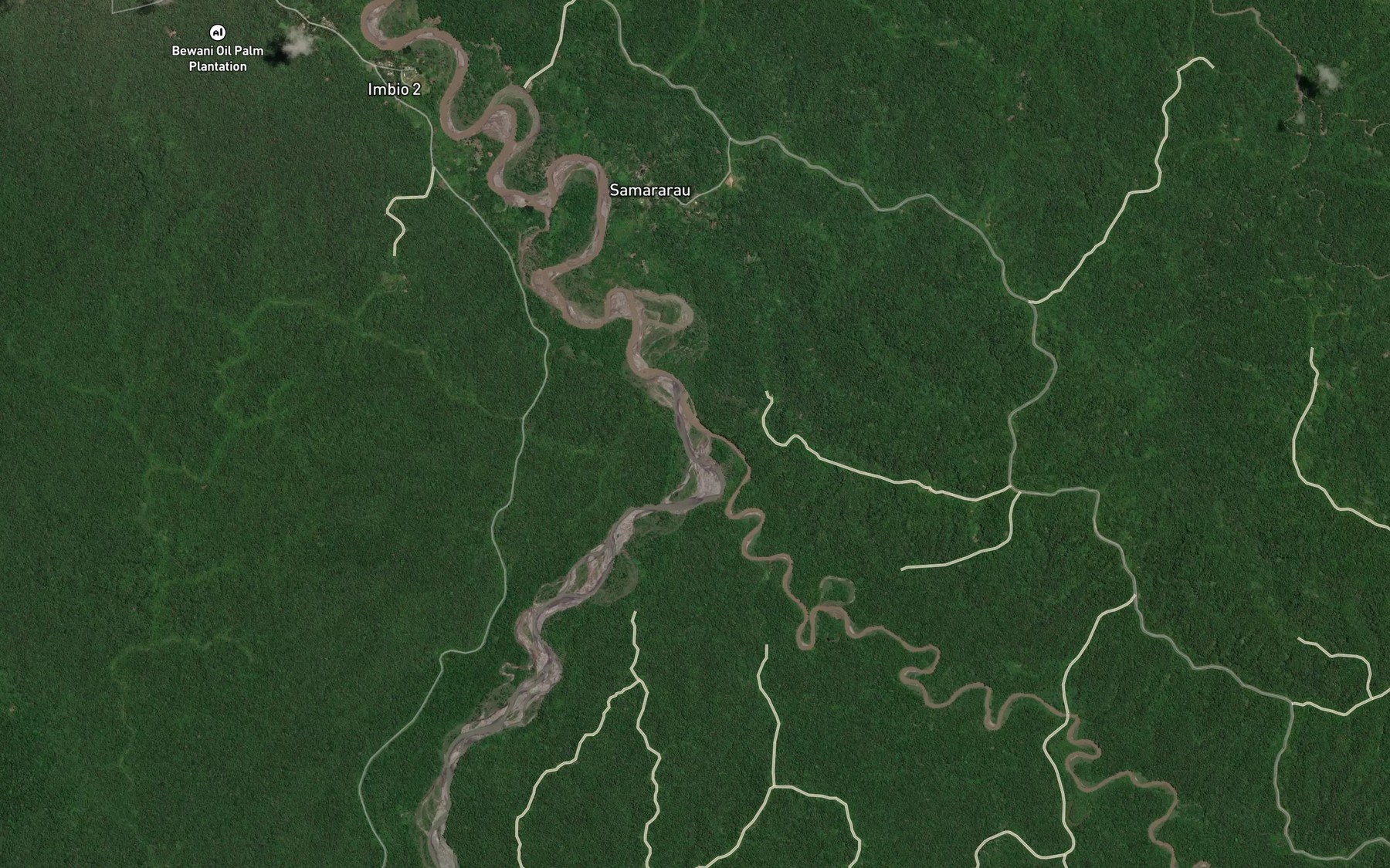 Satellite map of the Bilia Creek