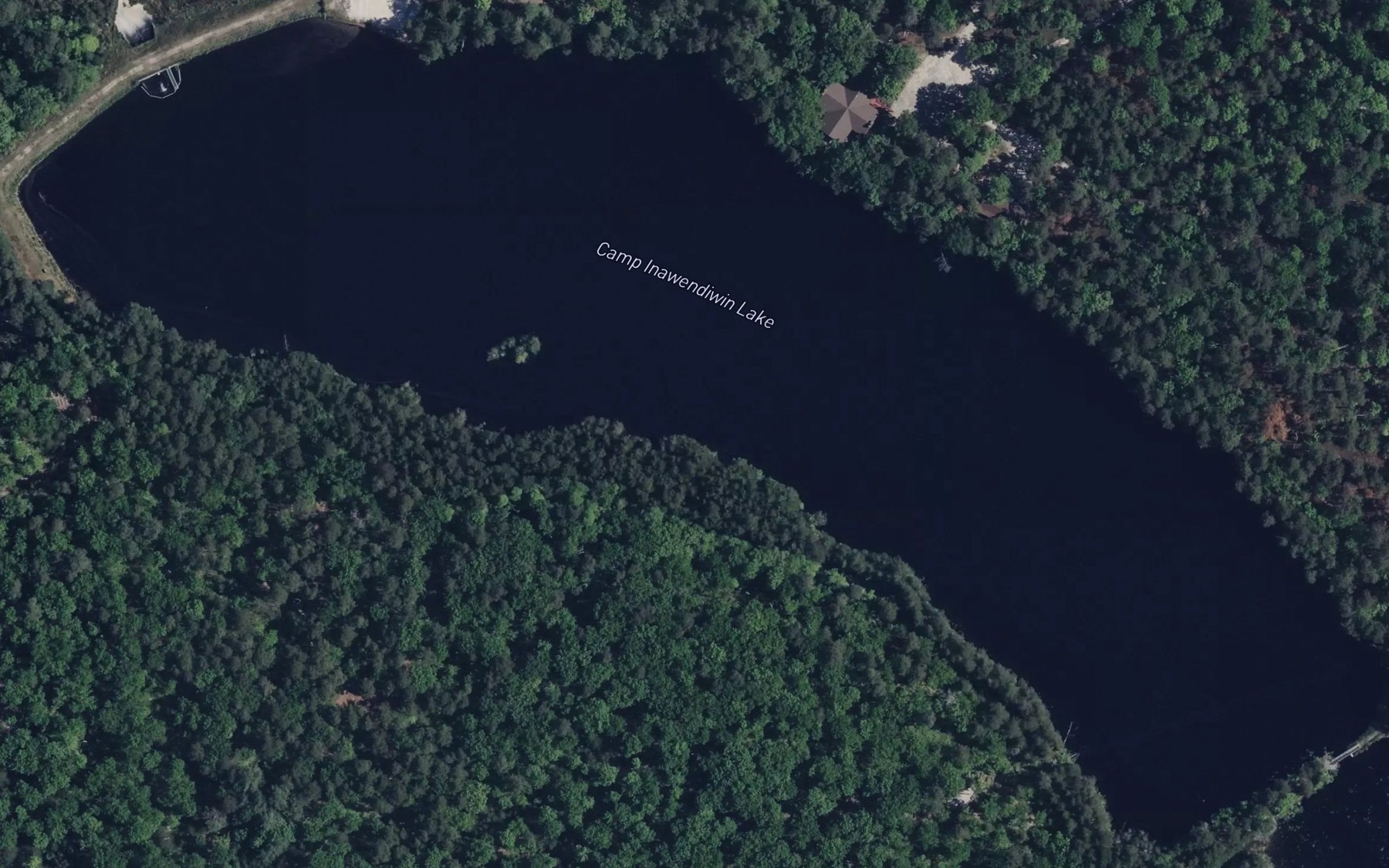 Satellite map of the Camp Inawendiwin Lake