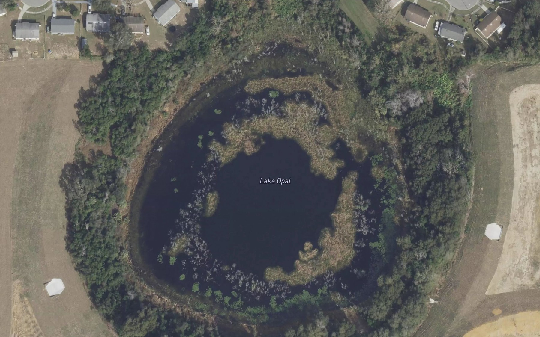 Satellite map of the Lake Opal