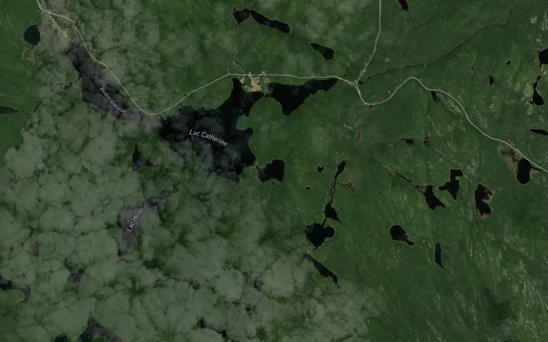 Satellite map of the Lac Catherinette