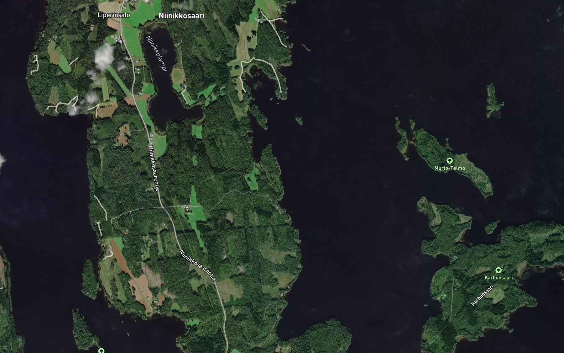 Satellite map of the Kivenapaja
