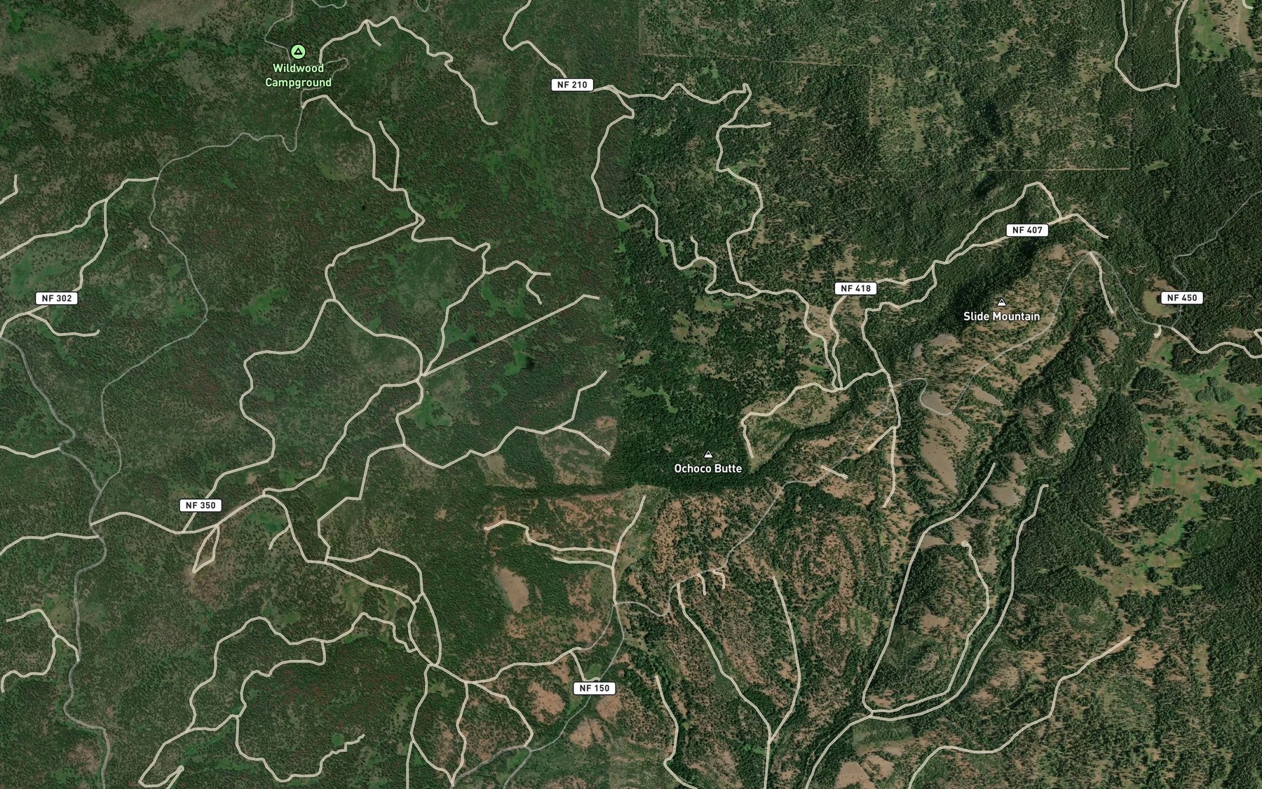 Satellite map of the Lost Lake Spring
