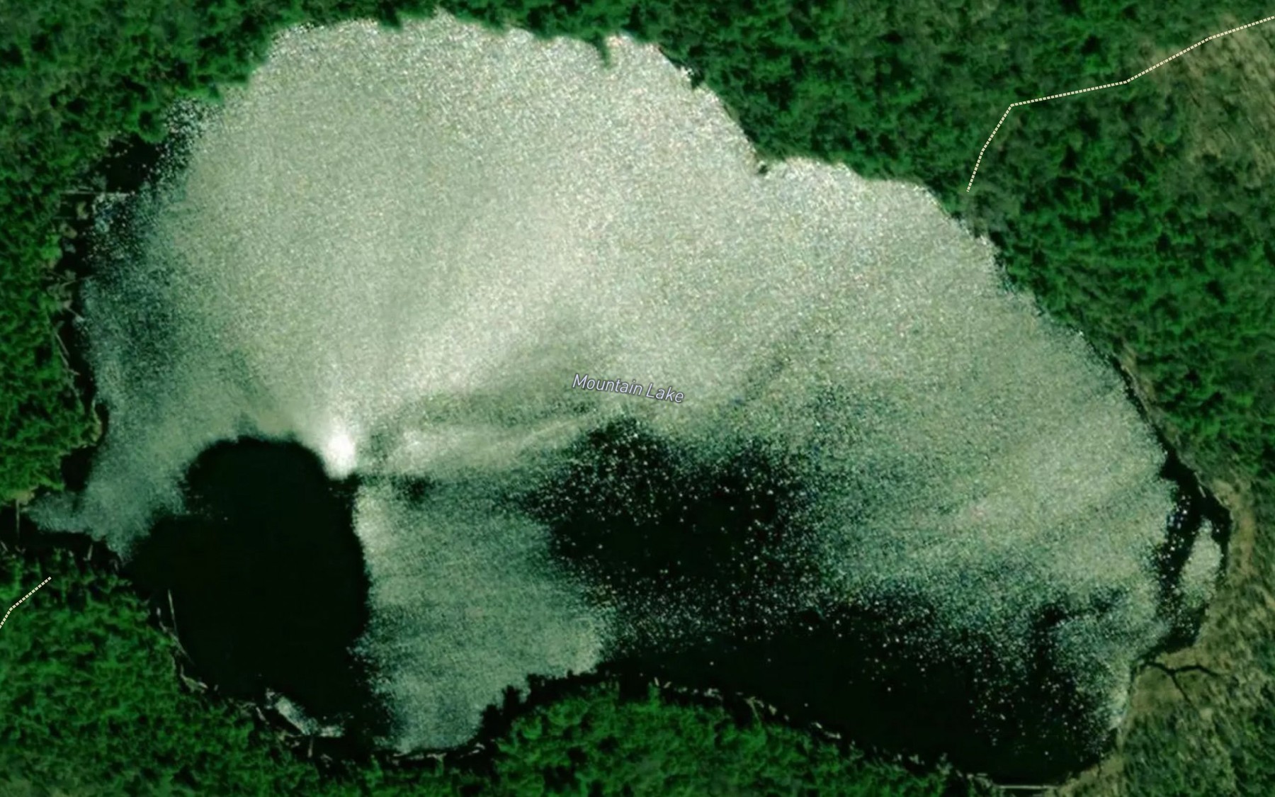 Satellite map of the Mountain Lake