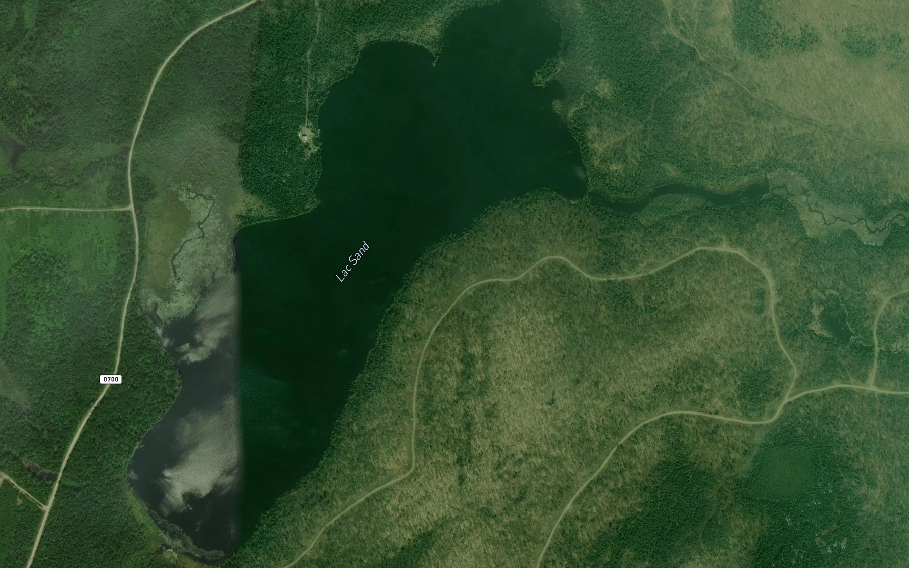Satellite map of the Lac Sand