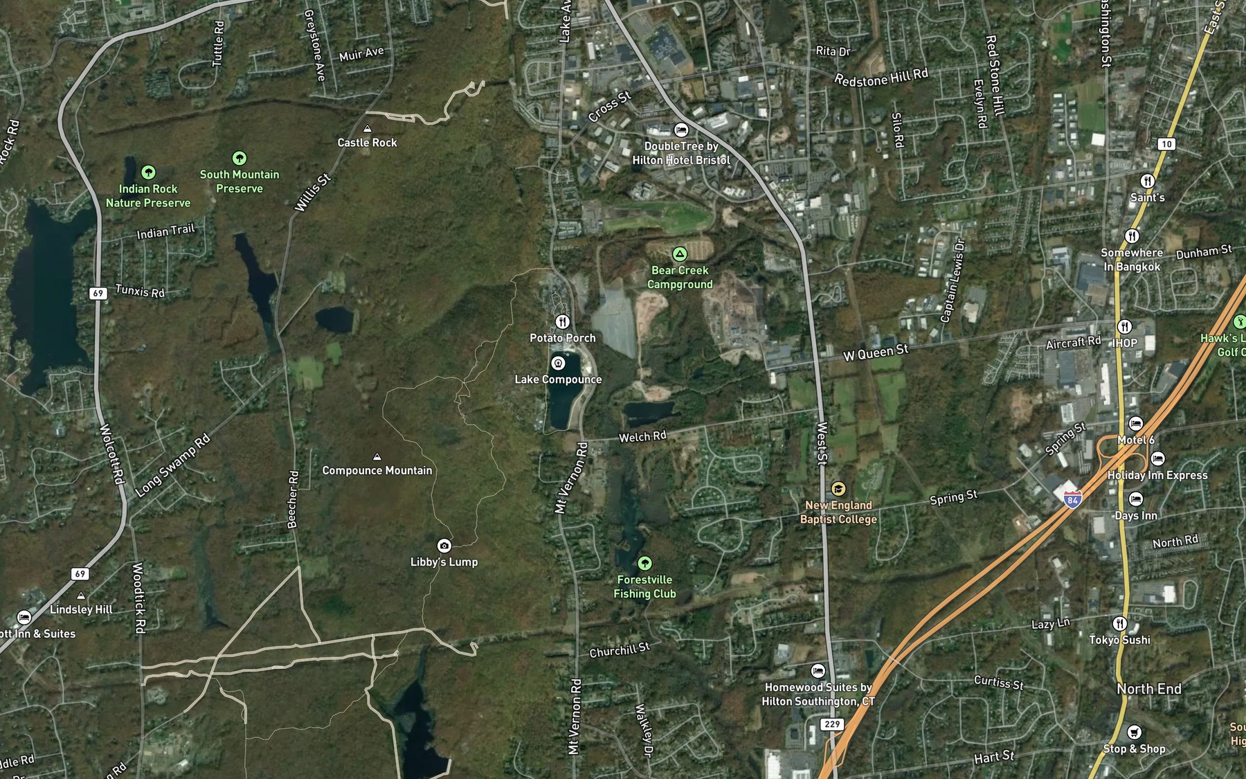 Satellite map of the Cussgutter Brook