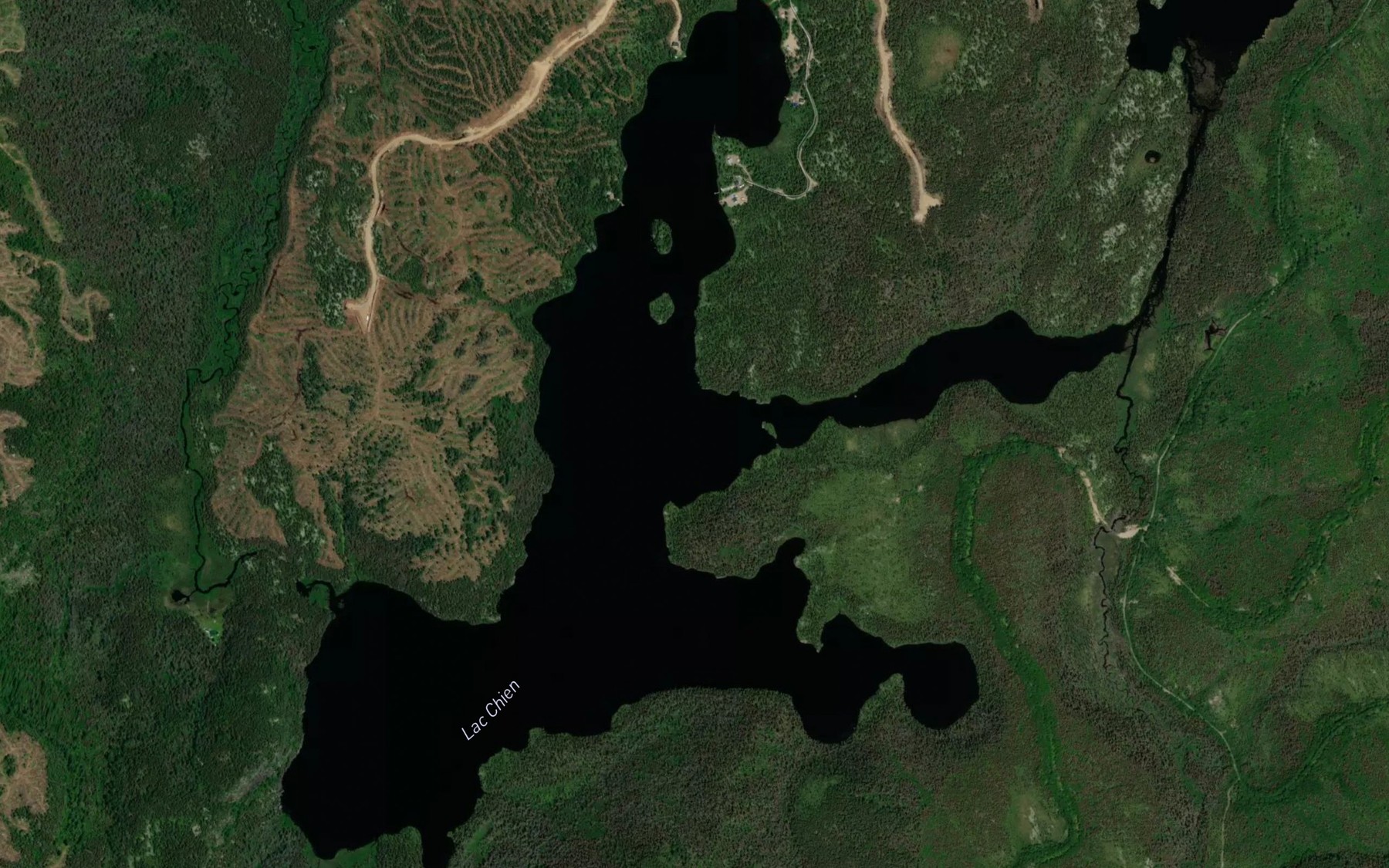 Satellite map of the Lac Chien