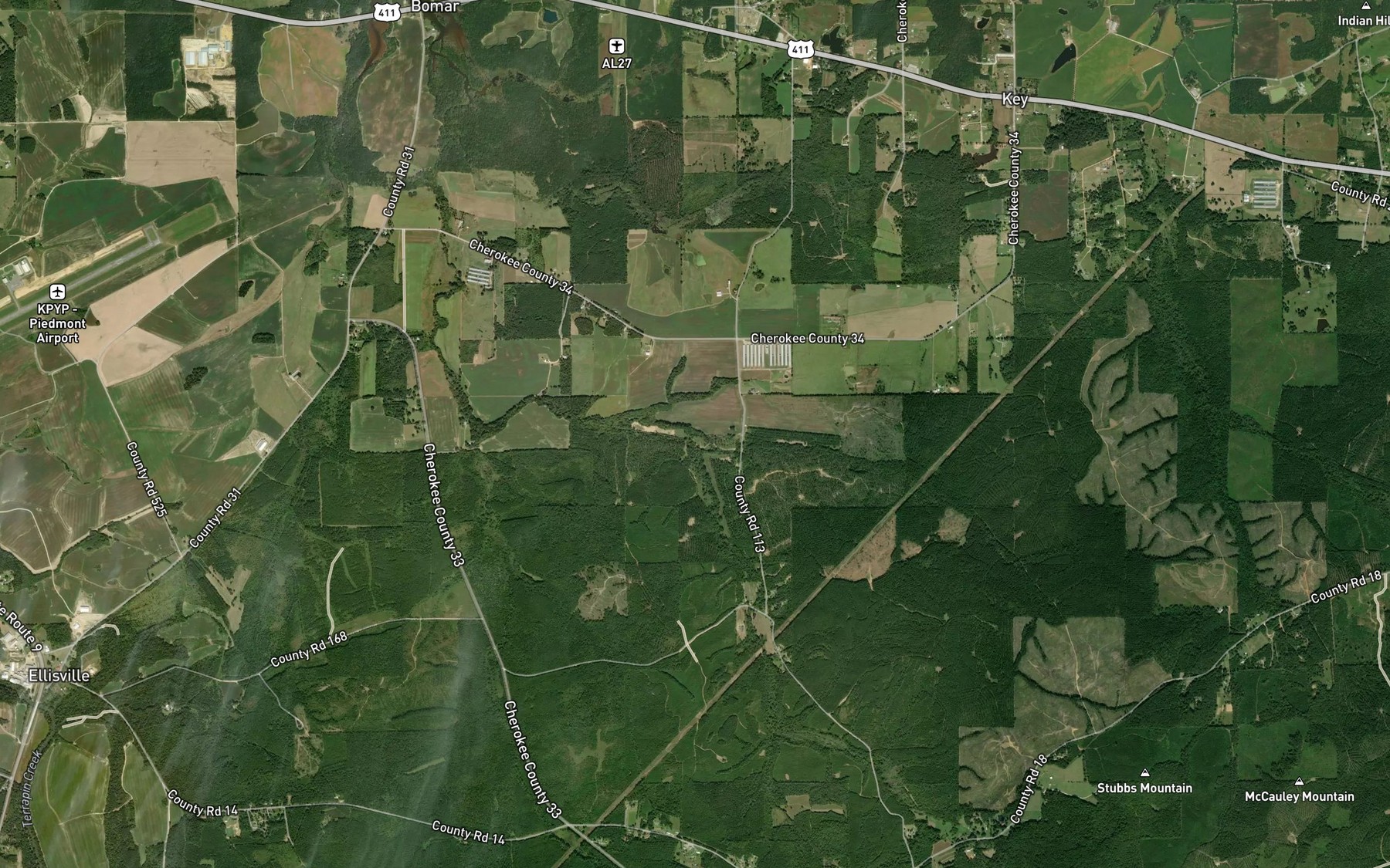 Satellite map of the Dry Slough