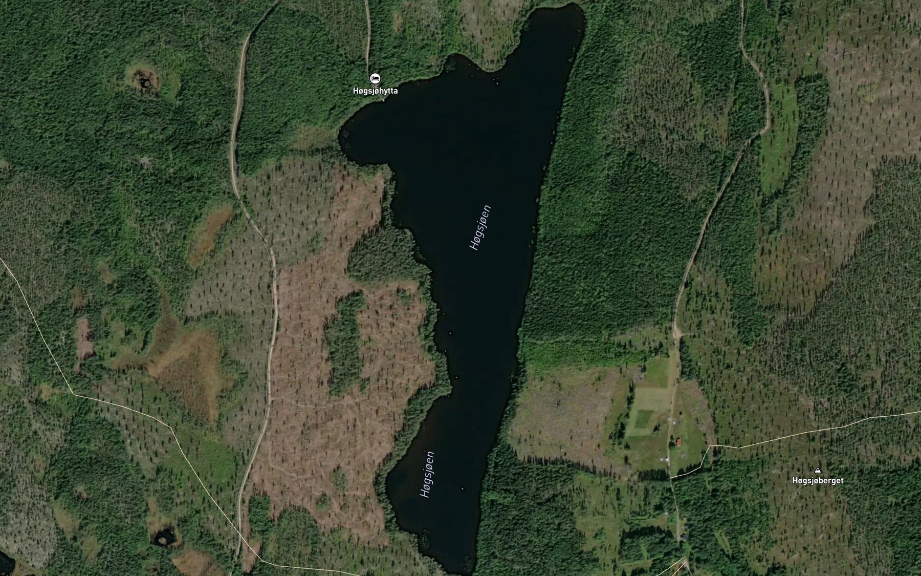 Satellite map of the Hogsjoen