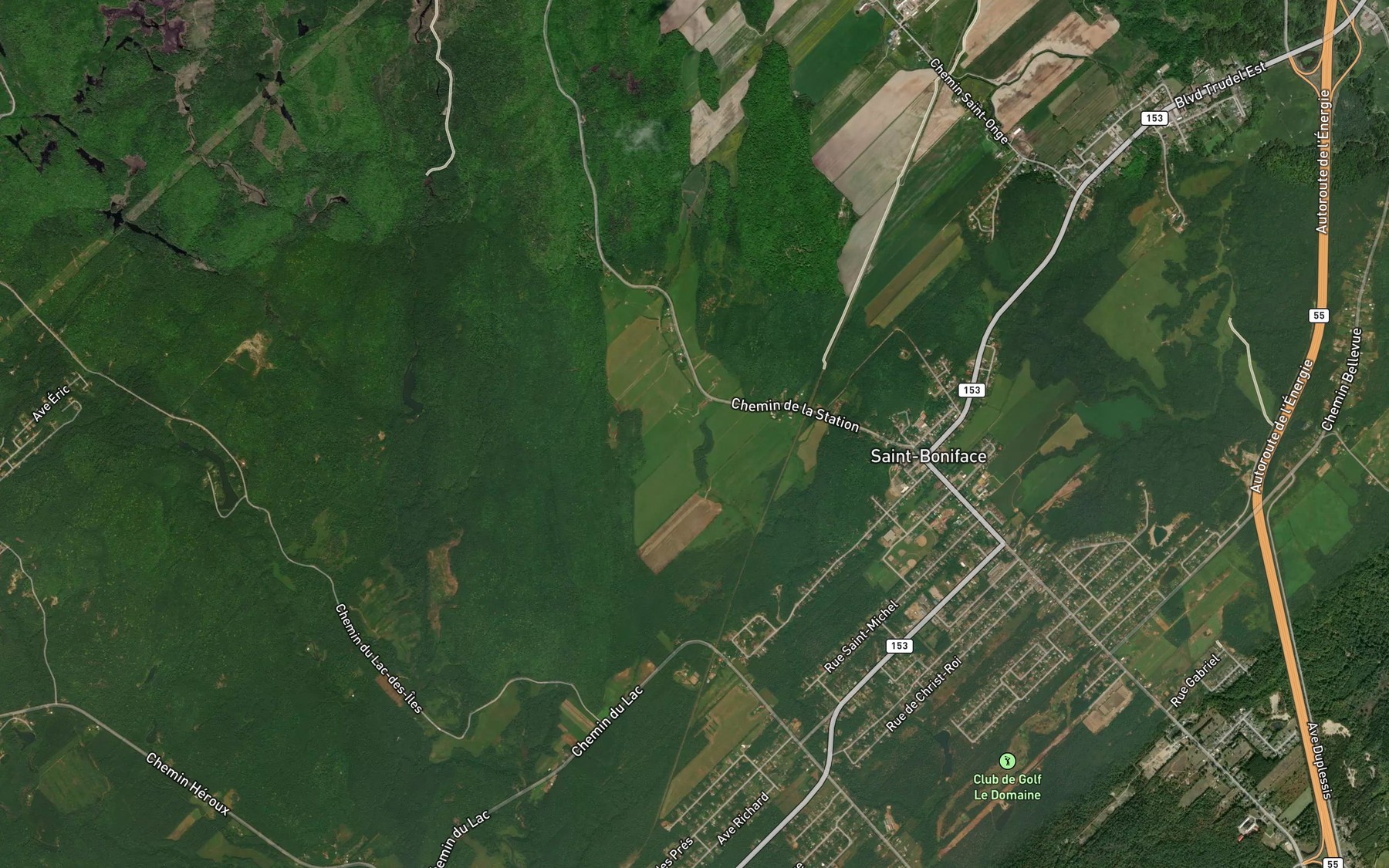 Satellite map of the Cours d'eau Saint-Onge