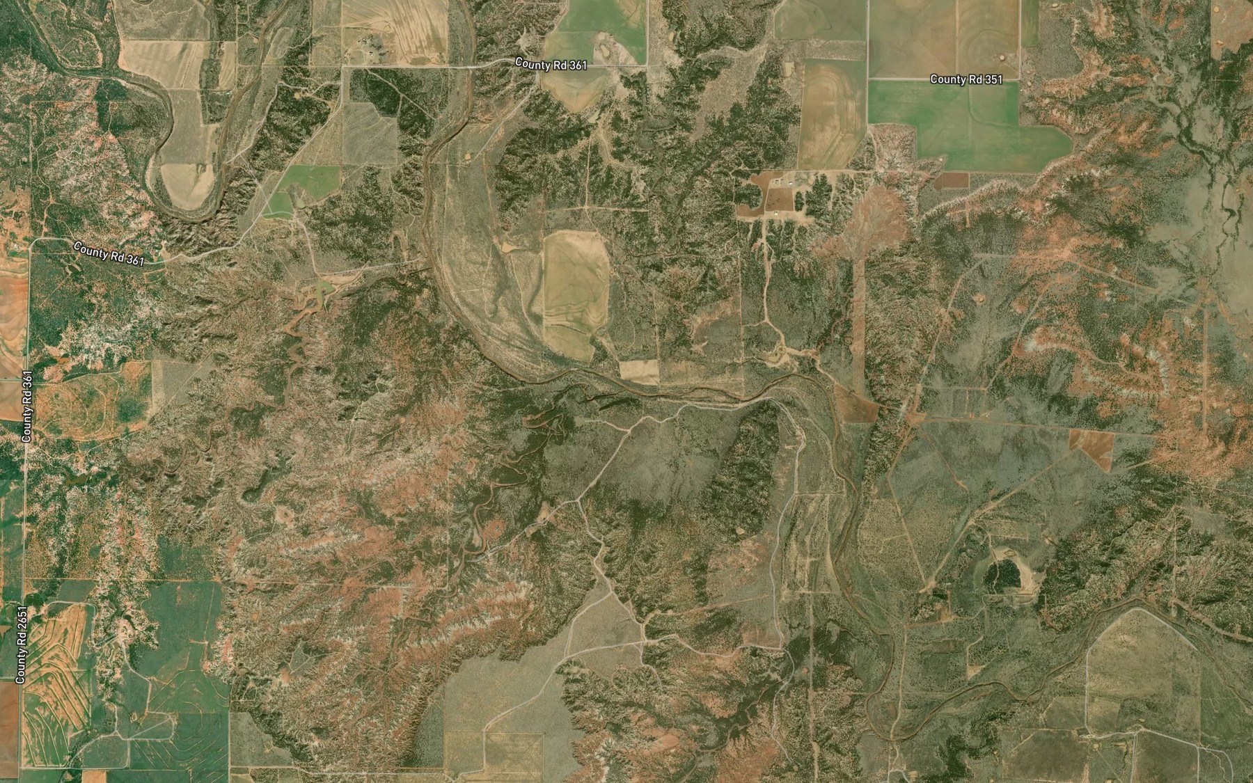 Satellite map of the Black Top Creek