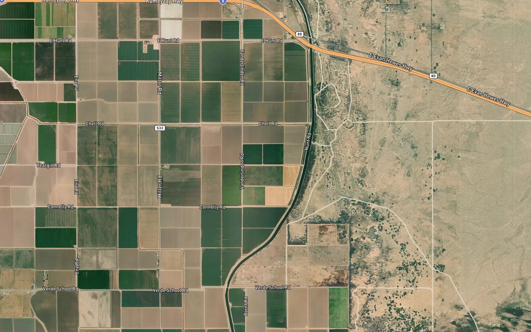 Satellite map of the Lateral Four