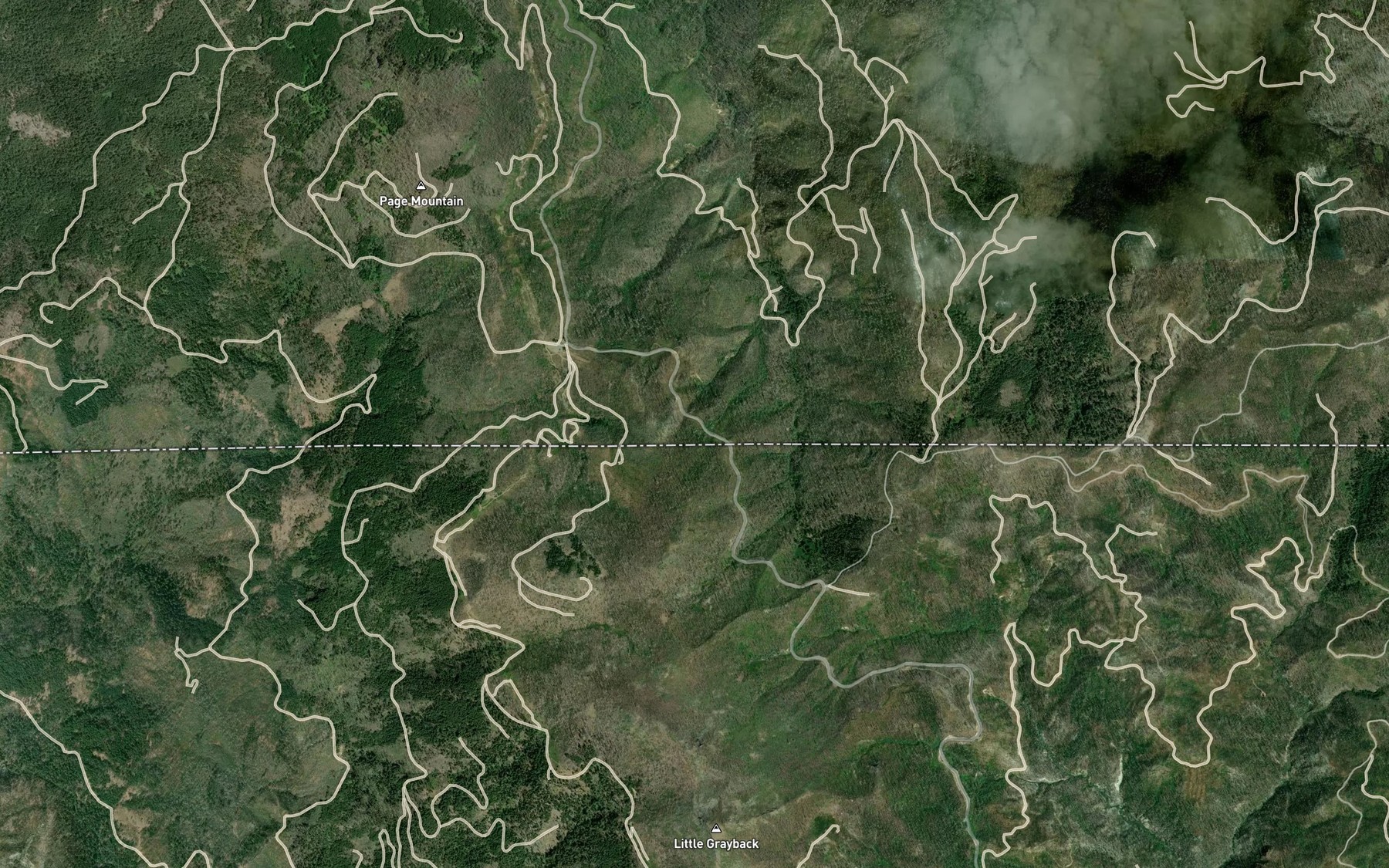 Satellite map of the Siskiyou Springs