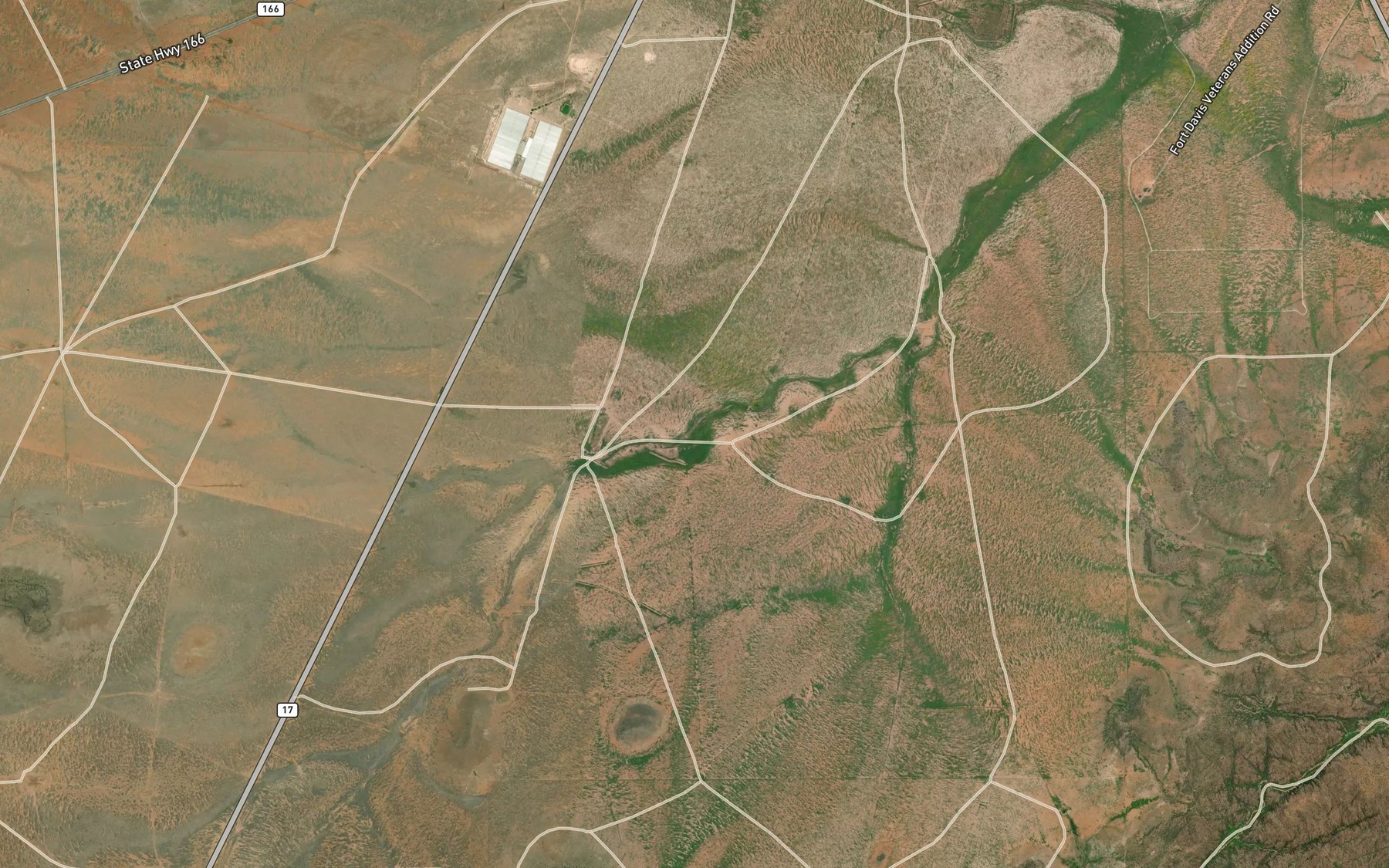 Satellite map of the North Fork Cienega Creek