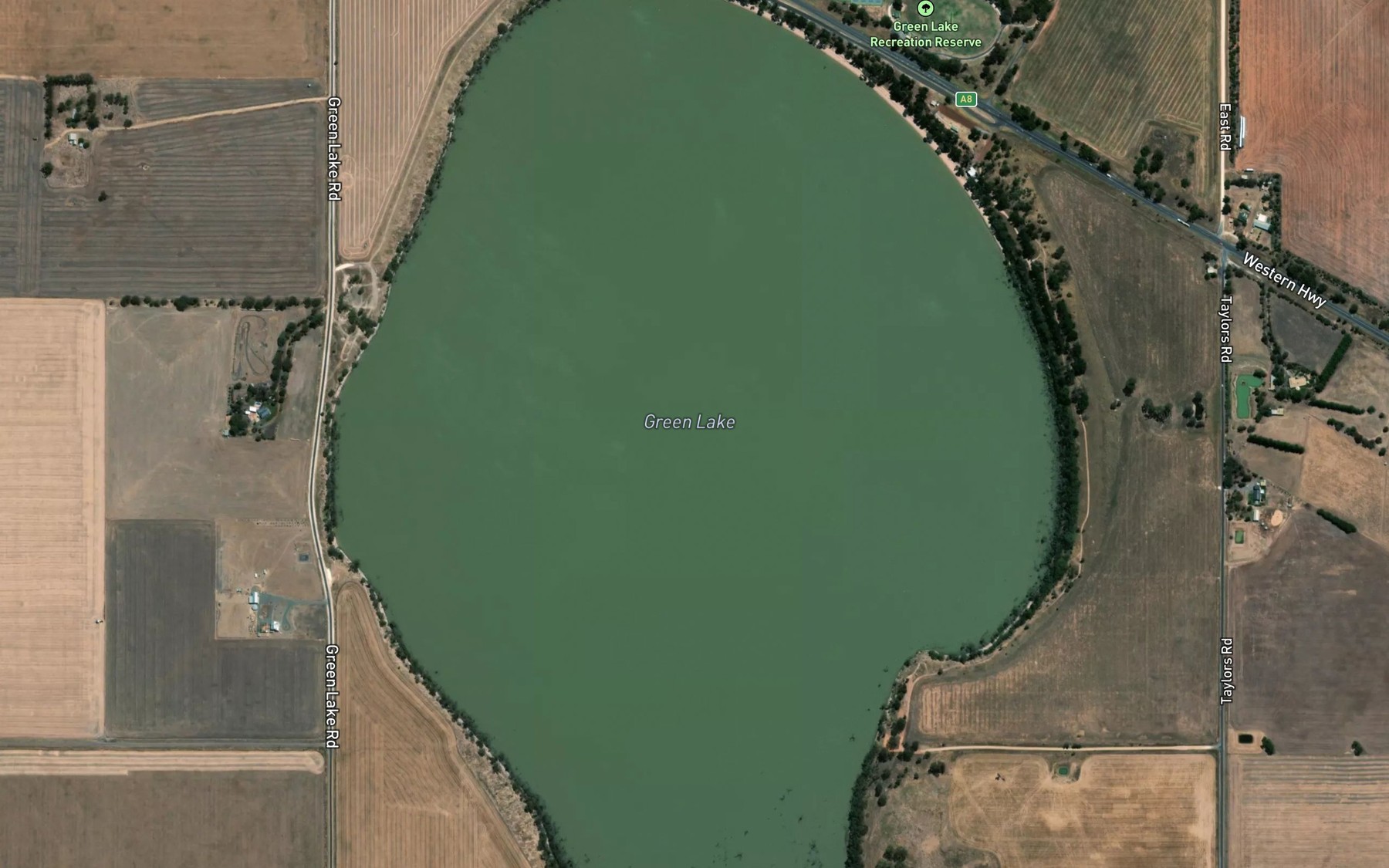 Satellite map of the Green Lake