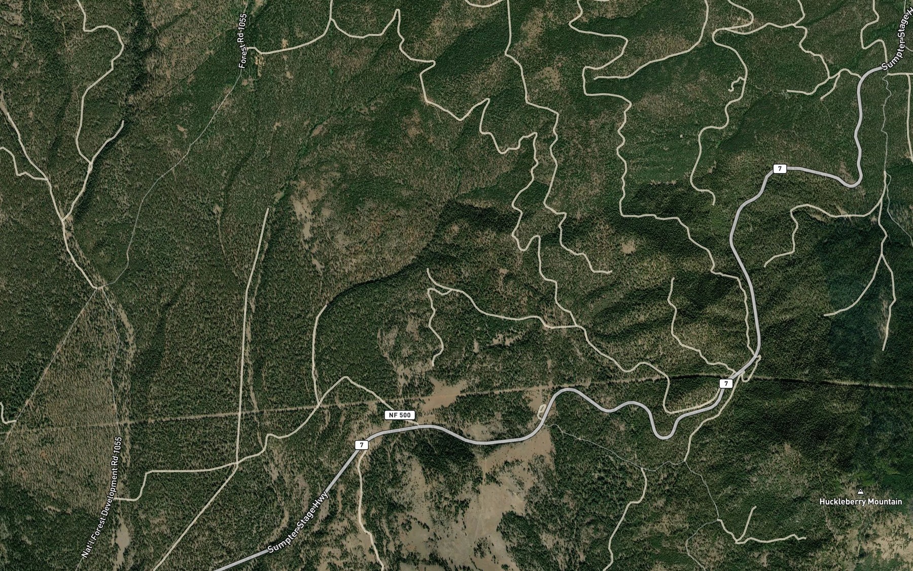 Satellite map of the Telephone Spring