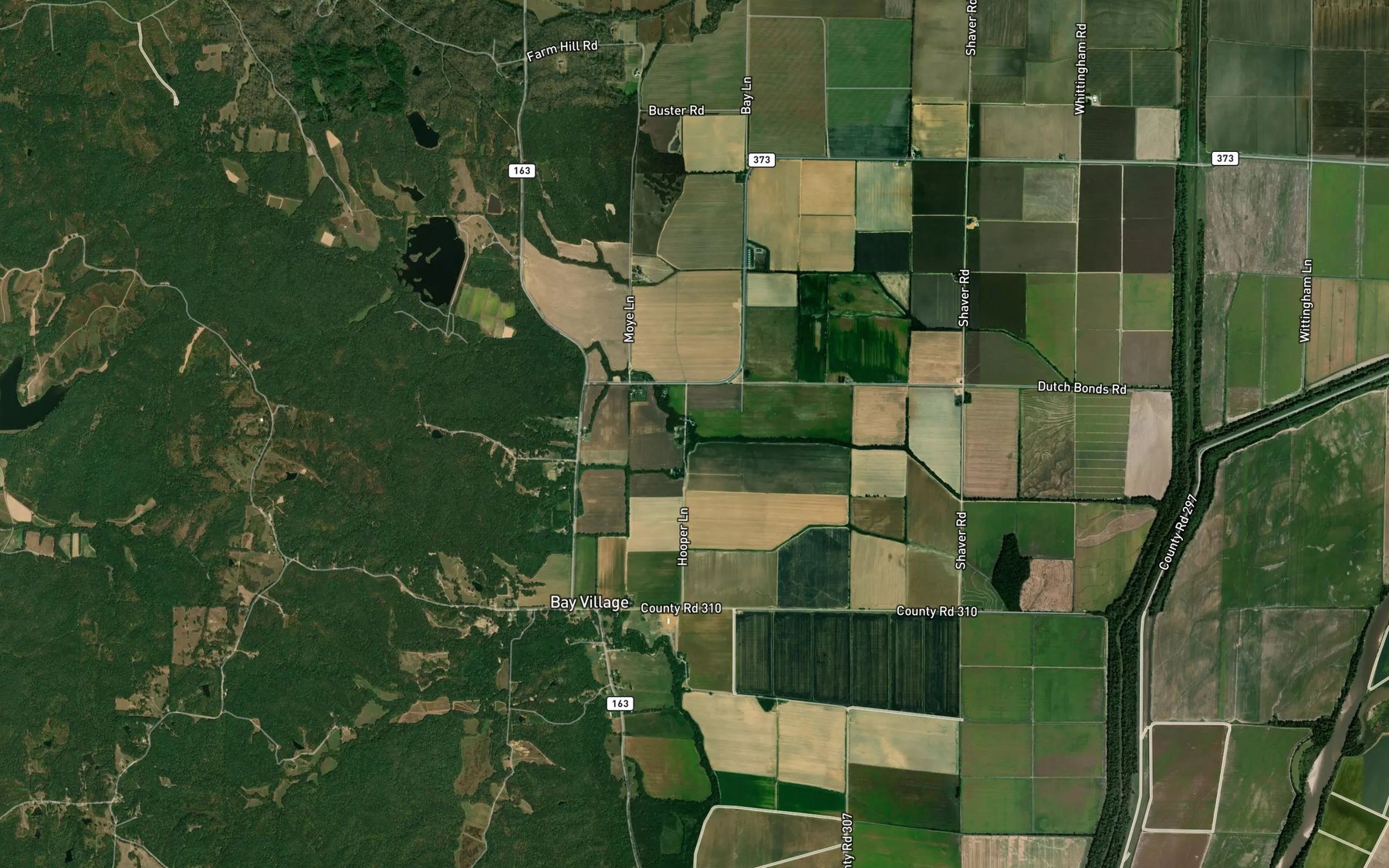 Satellite map of the Otter Creek