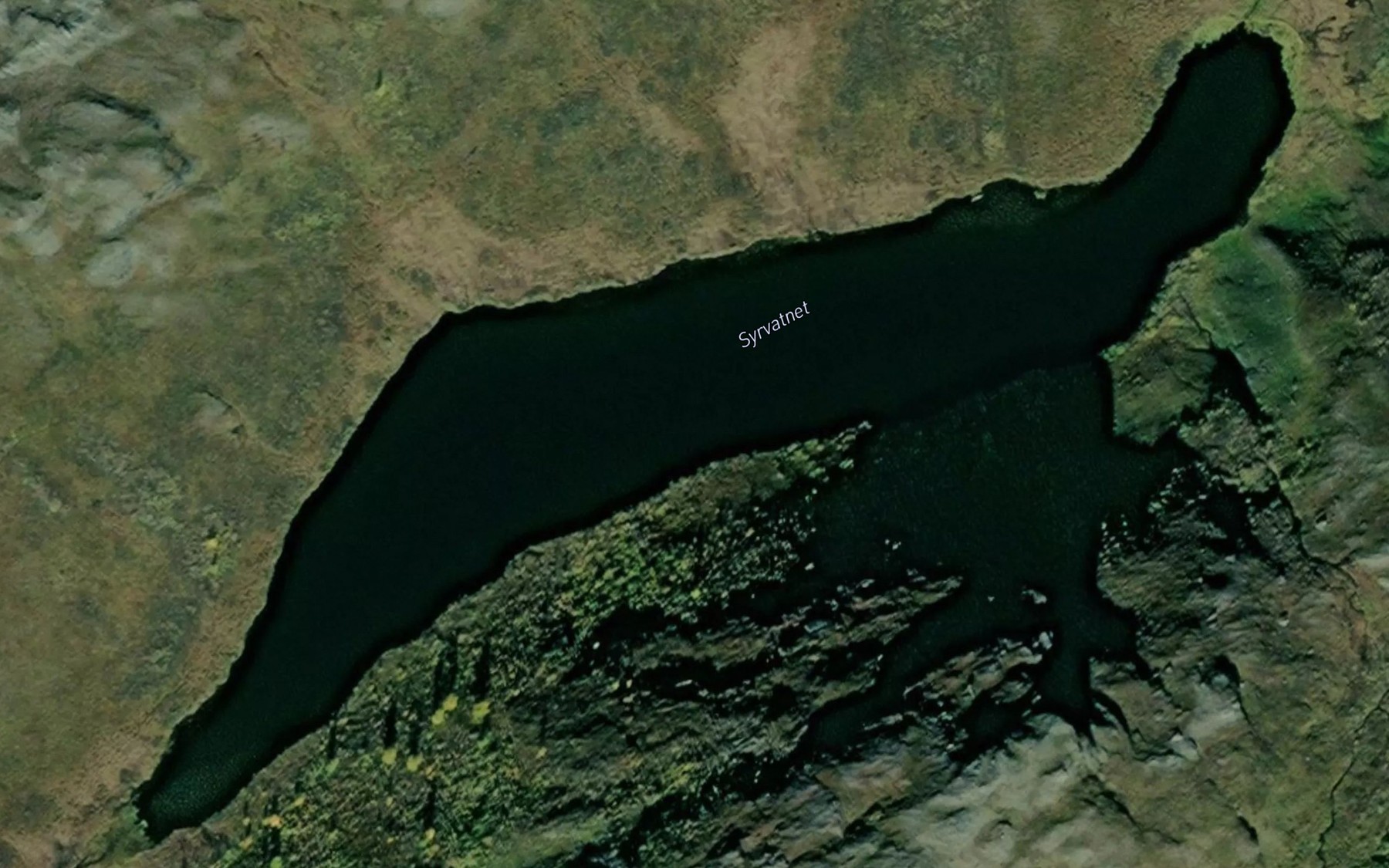 Satellite map of the Syrvatnet