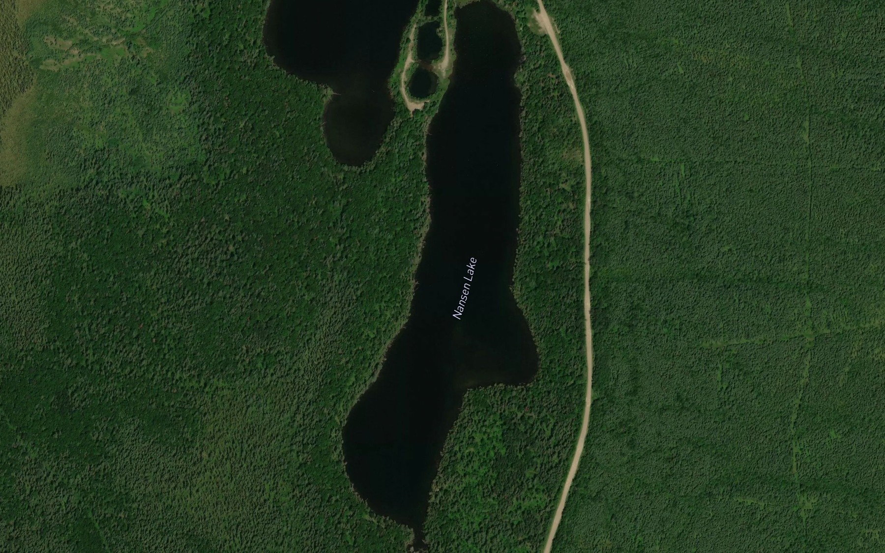 Satellite map of the Nansen Lake