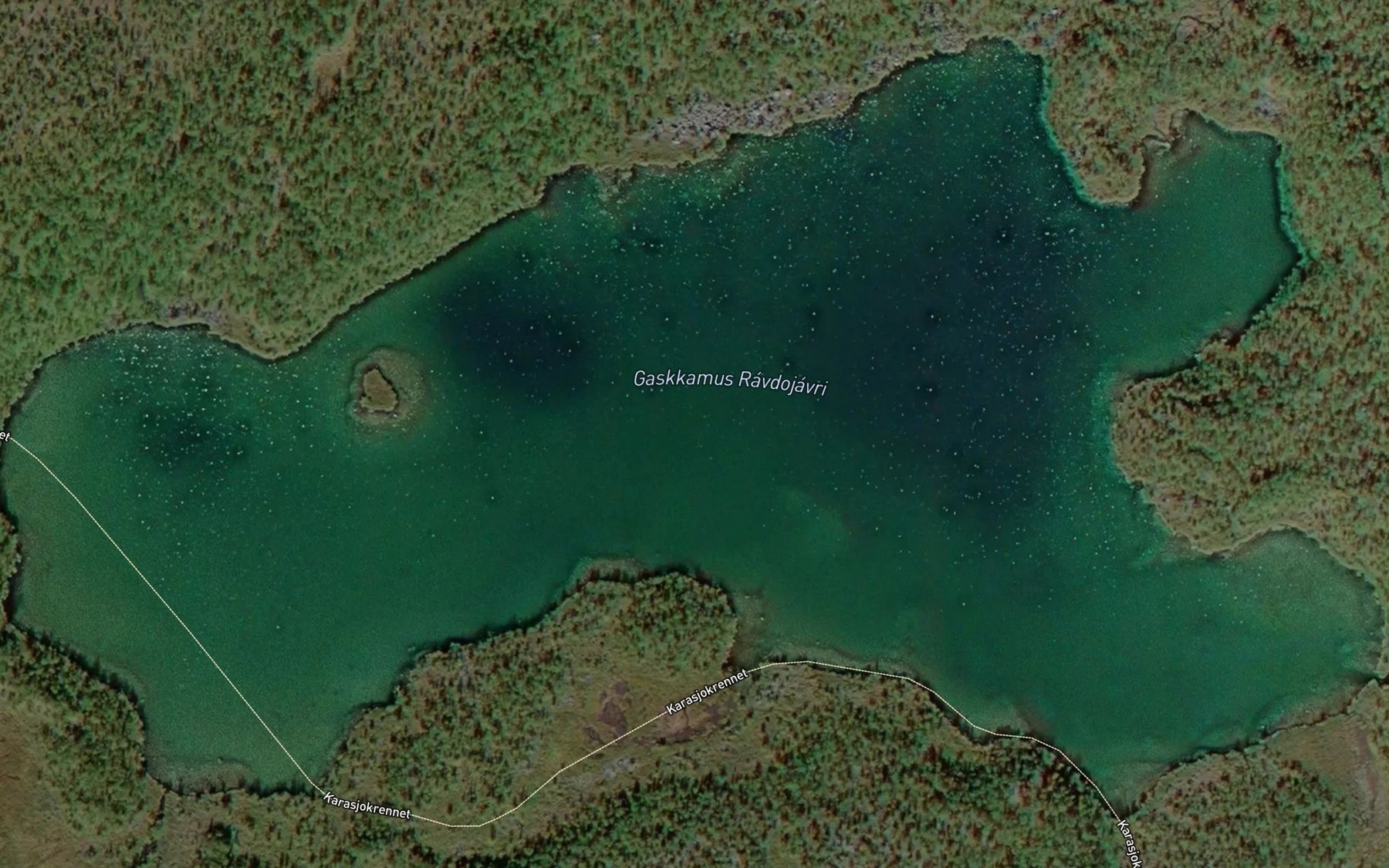 Satellite map of the Gaskkamus Ravdojavri