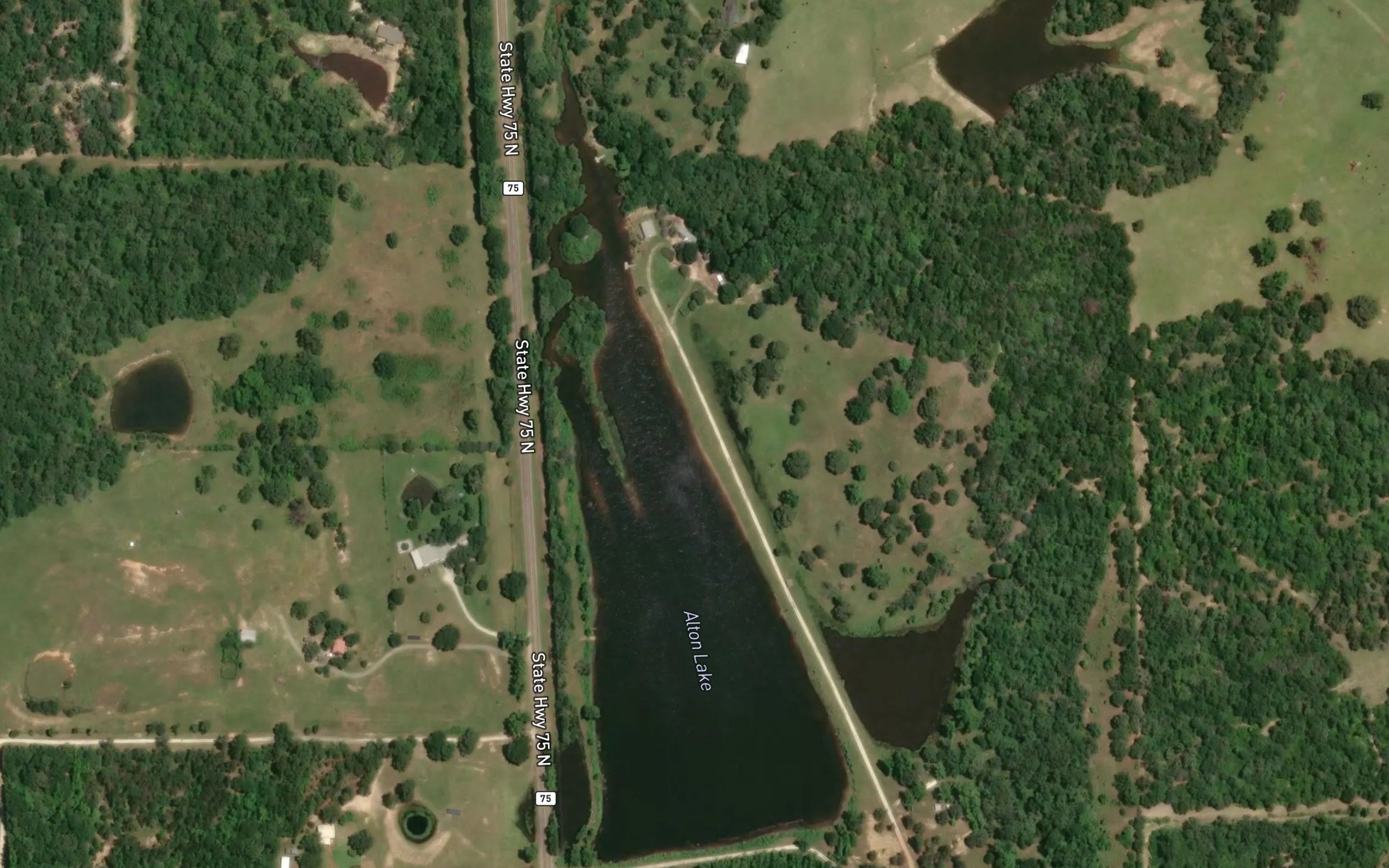 Satellite map of the Alton Lake