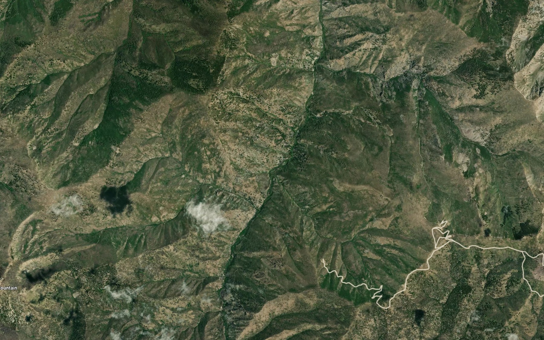 Satellite map of the Bruin Creek