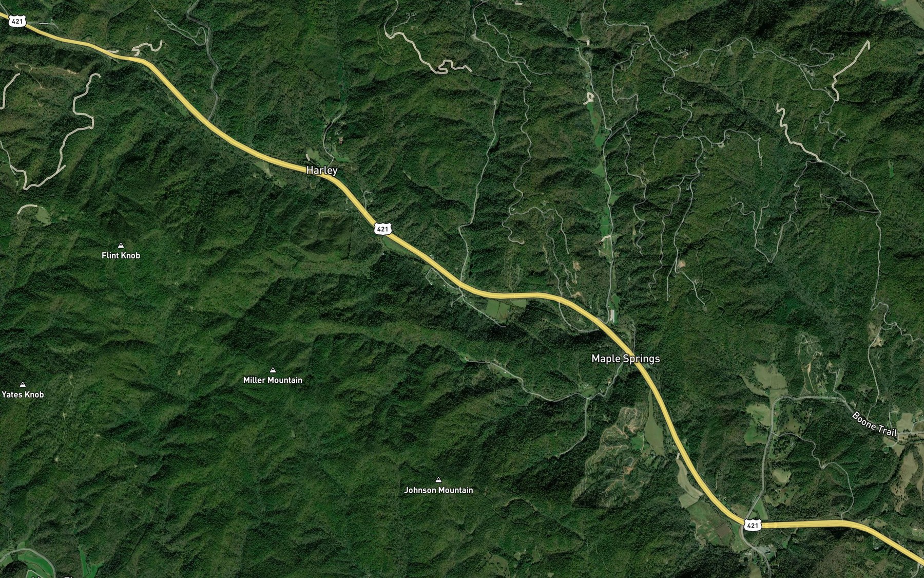 Satellite map of the Little Creek