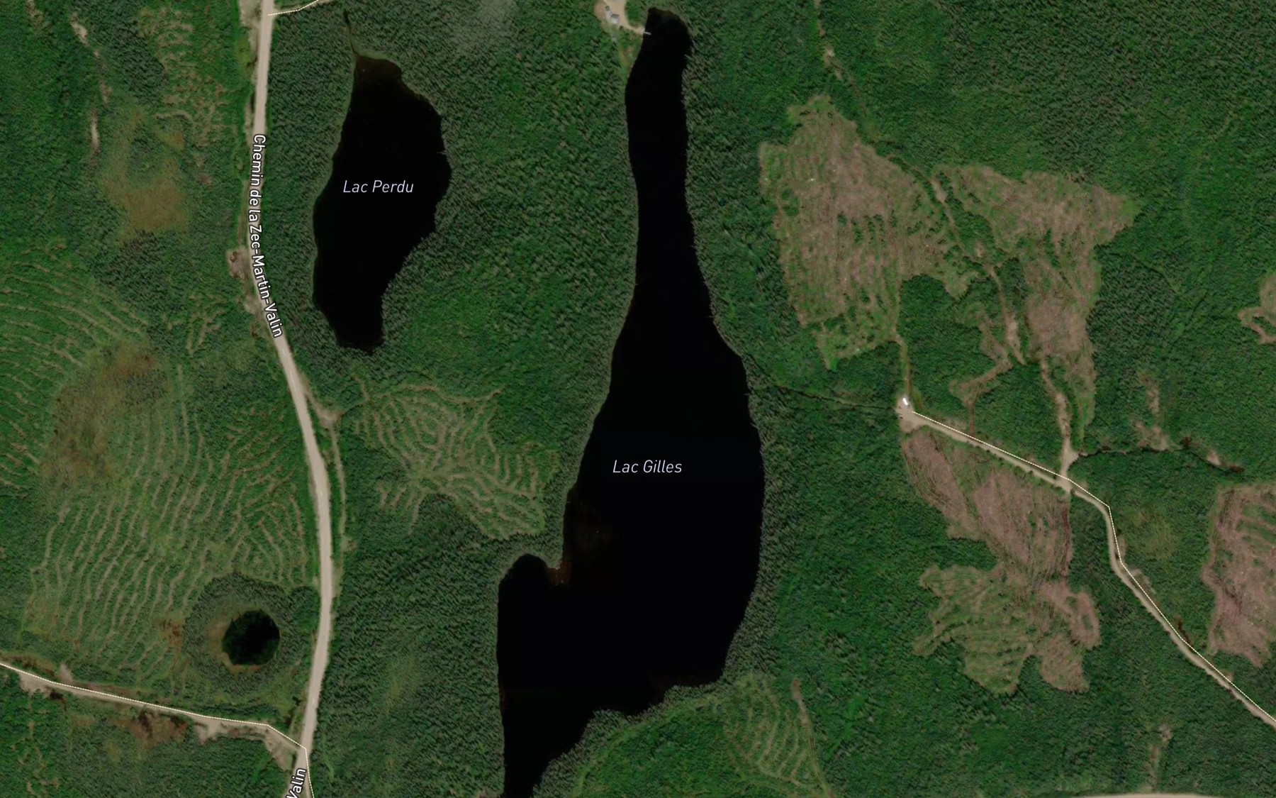 Satellite map of the Lac Gilles