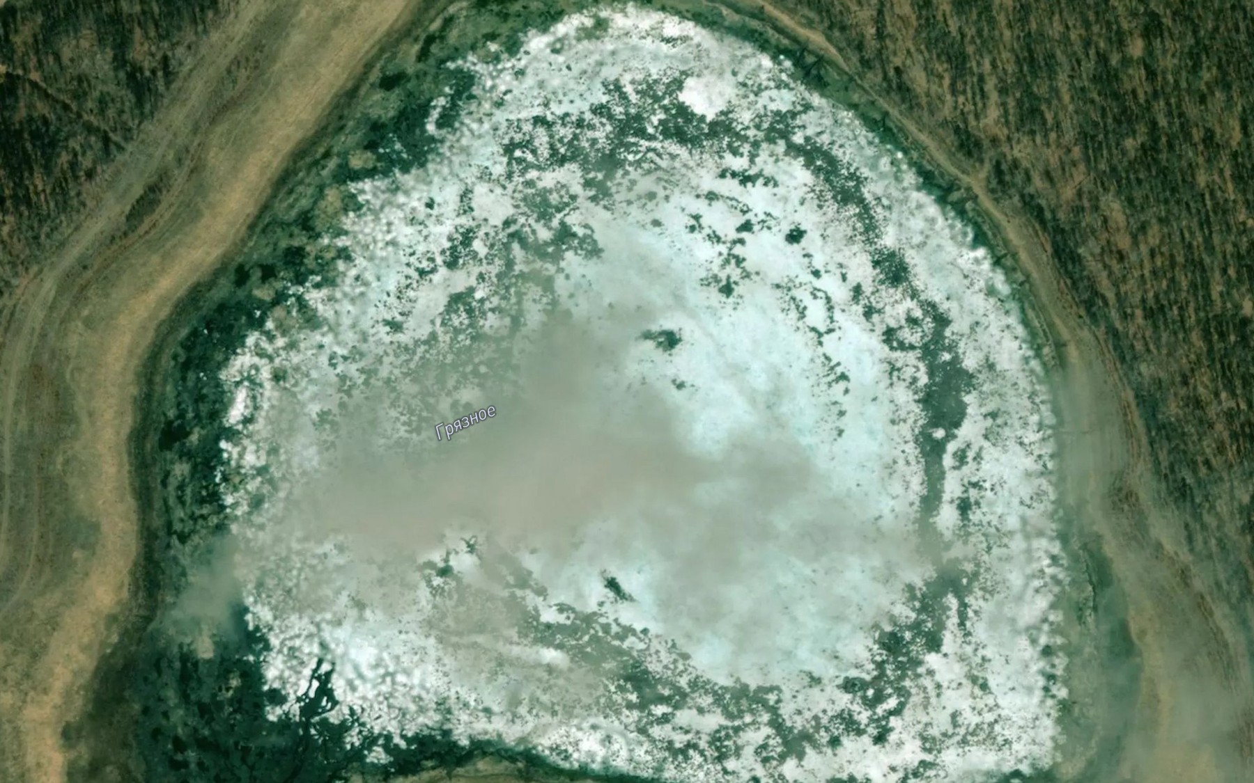Satellite map of the Ozero Gryaznoye