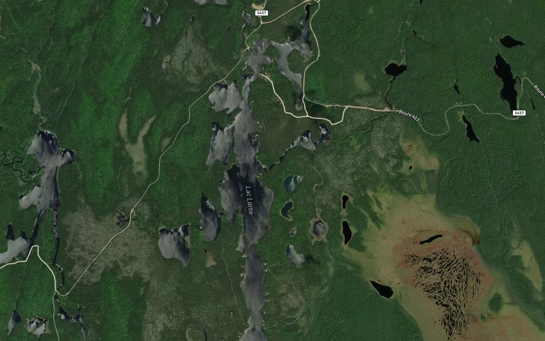 Satellite map of the Ruisseau Fish