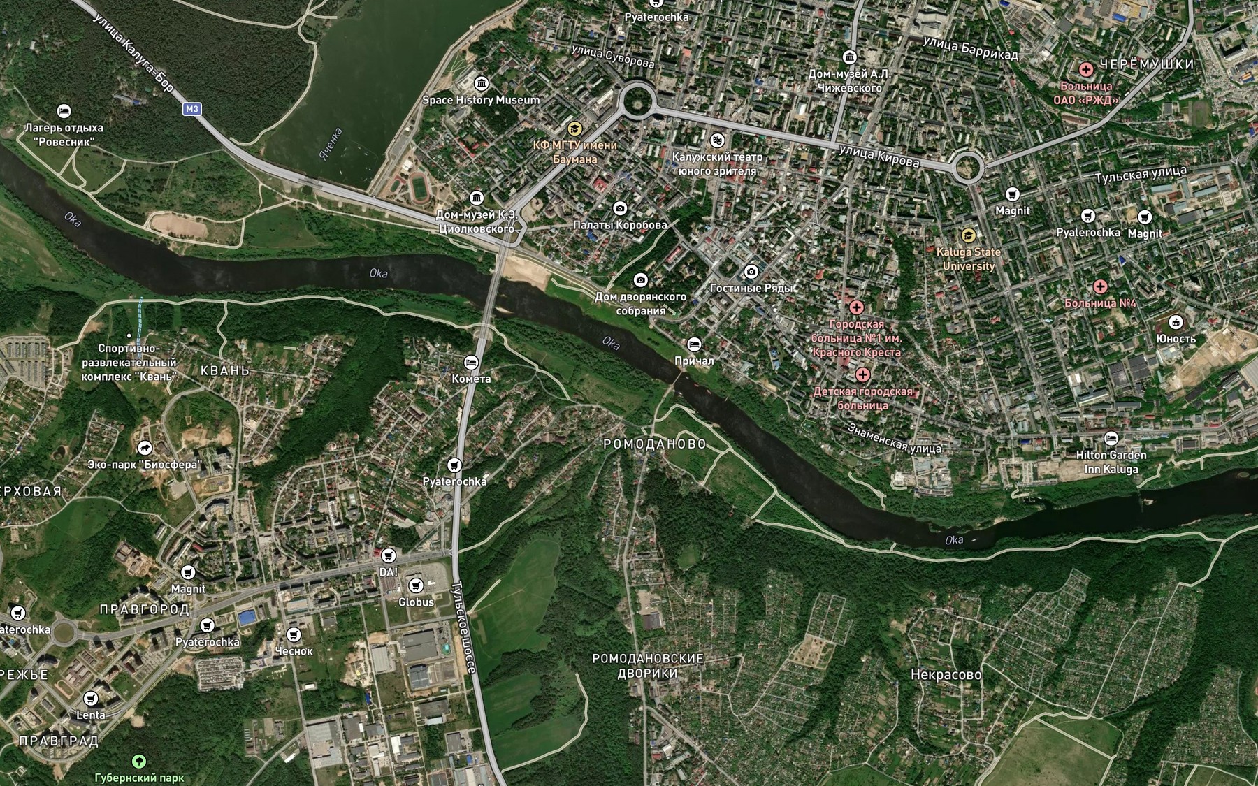 Satellite map of the Mozhayka