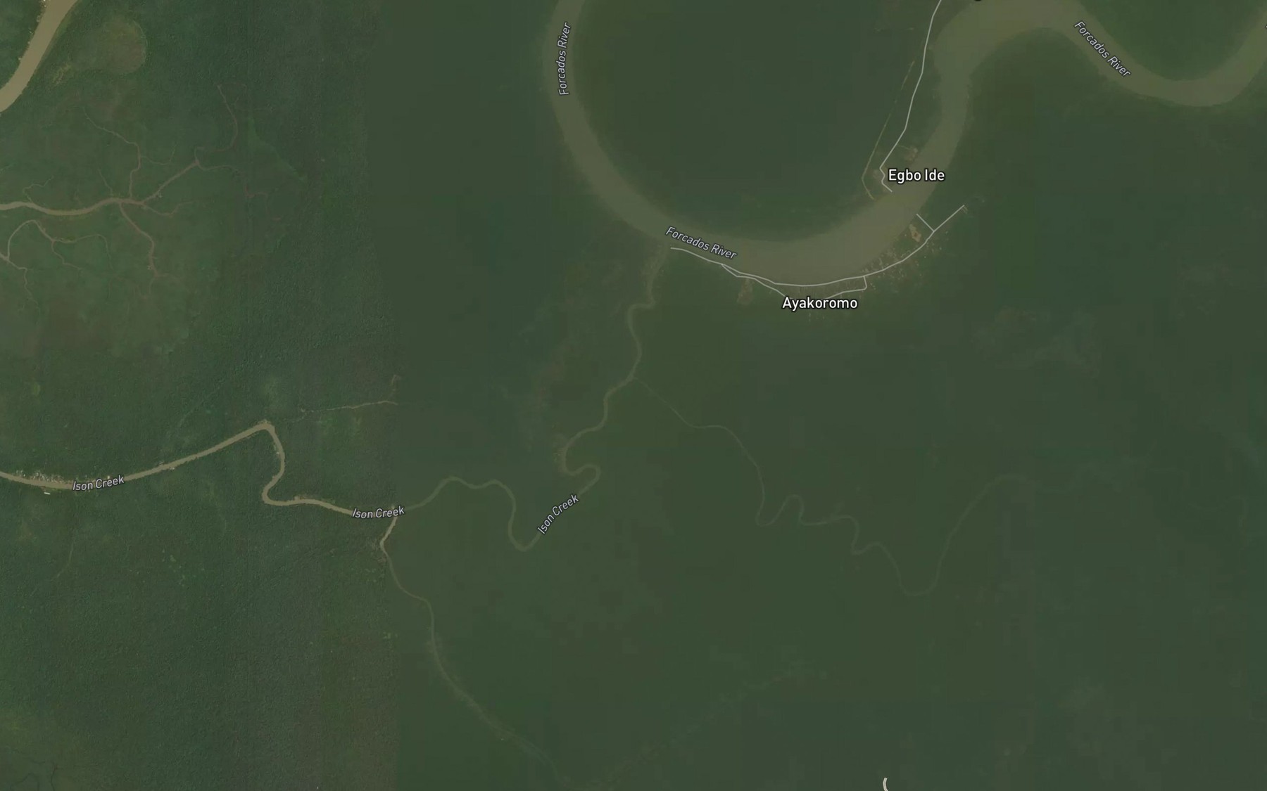 Satellite map of the Obubu Creek