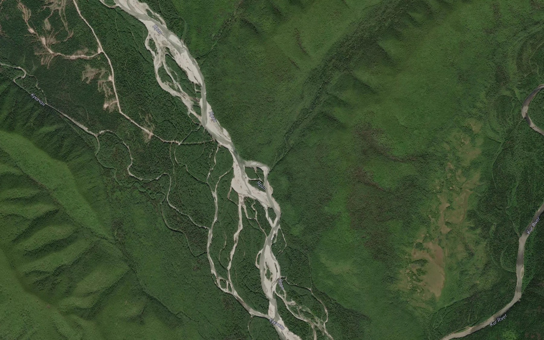 Satellite map of the Dlinnyy