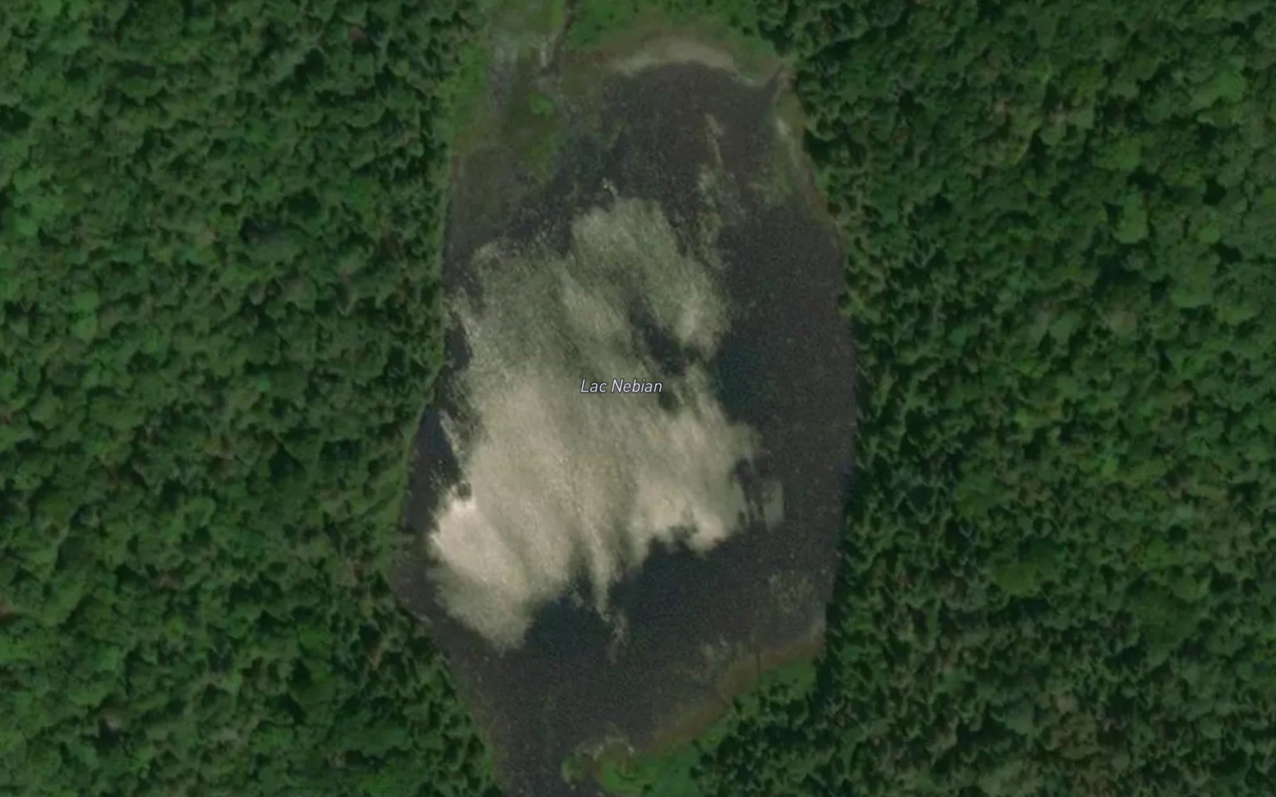 Satellite map of the Lac Nebian