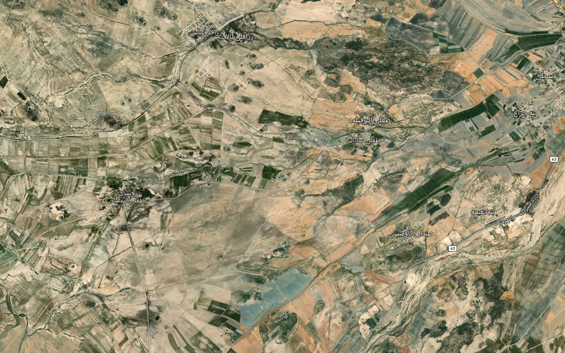 Satellite map of the Cheshmeh-ye Soleyman