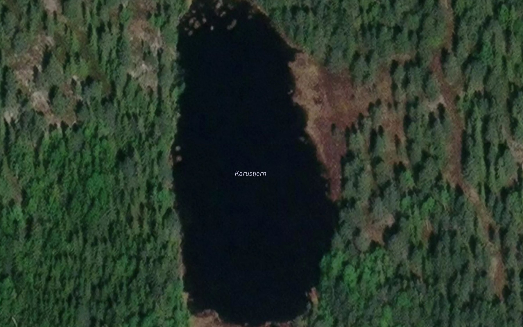 Satellite map of the Karusstjenn