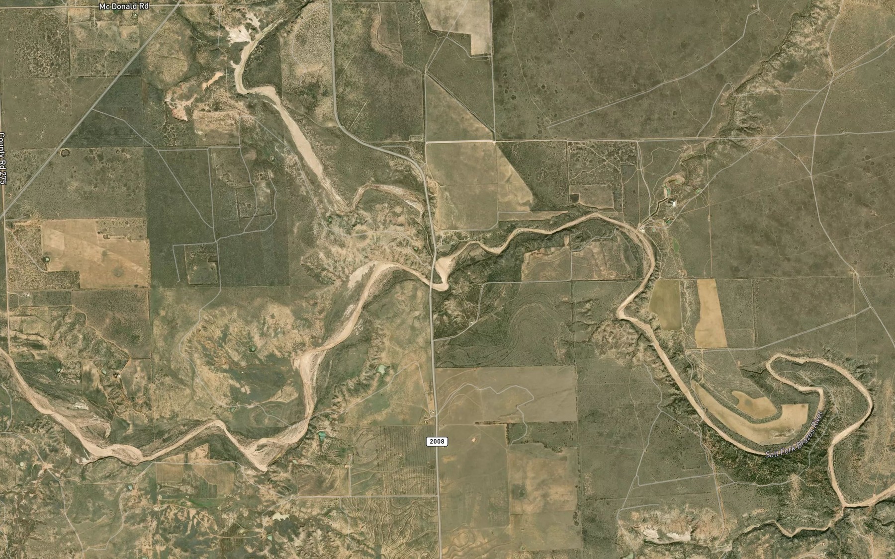 Satellite map of the McDonald Creek