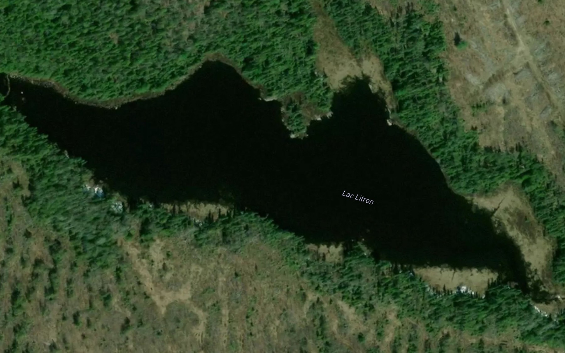 Satellite map of the Lac Litron
